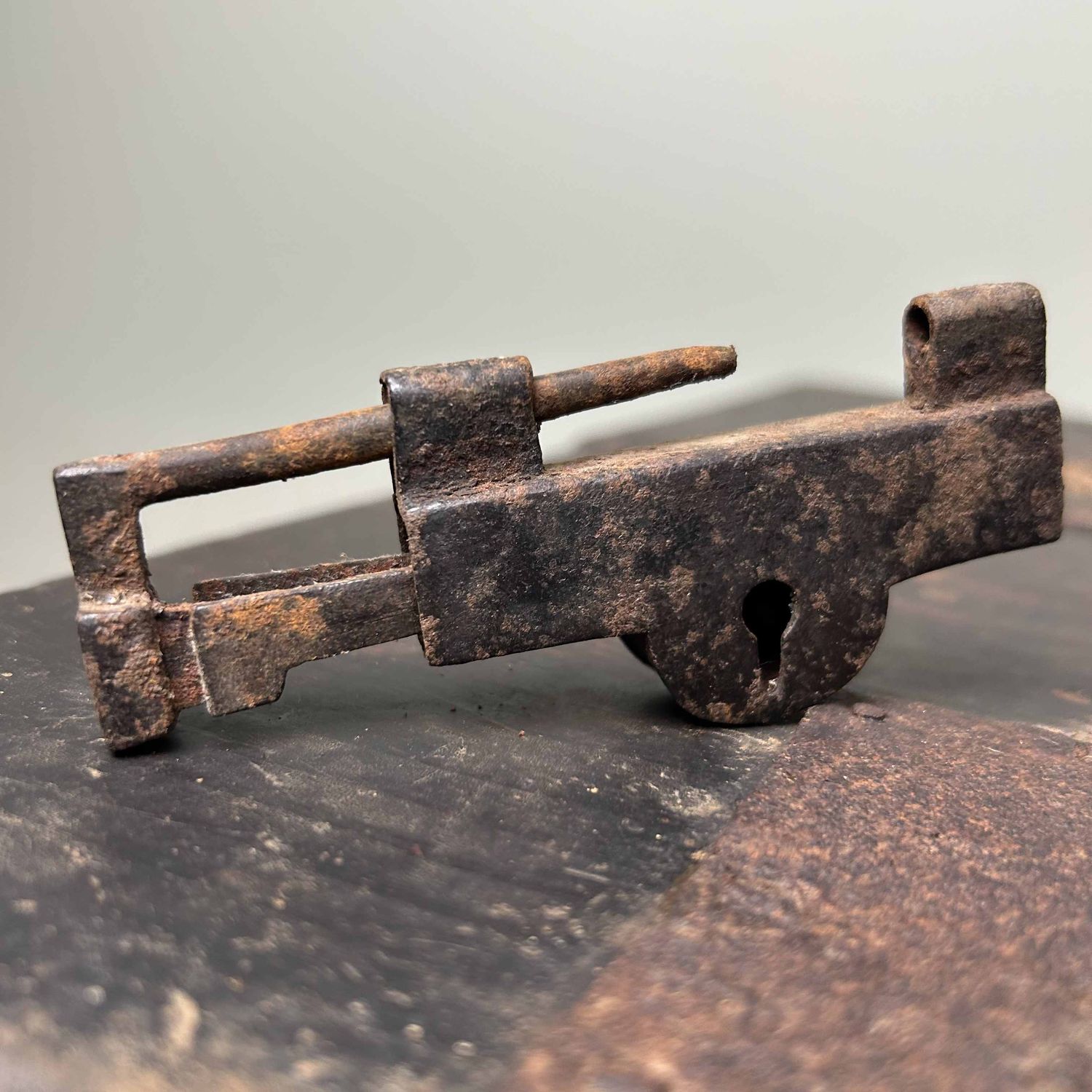 Antique Wooden Zenibako Temple Offering Box, Meiji Period, Japan.