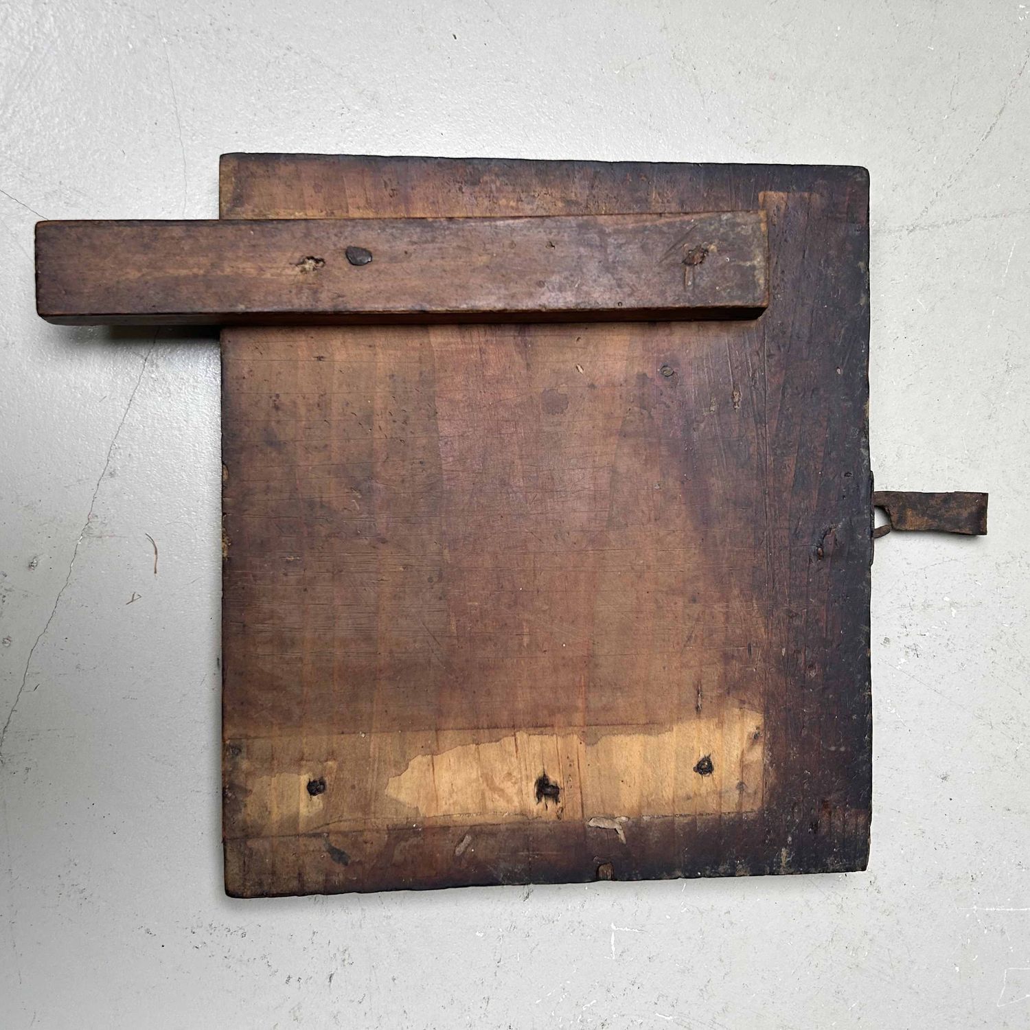 Antique Wooden Zenibako Temple Offering Box, Meiji Period, Japan.