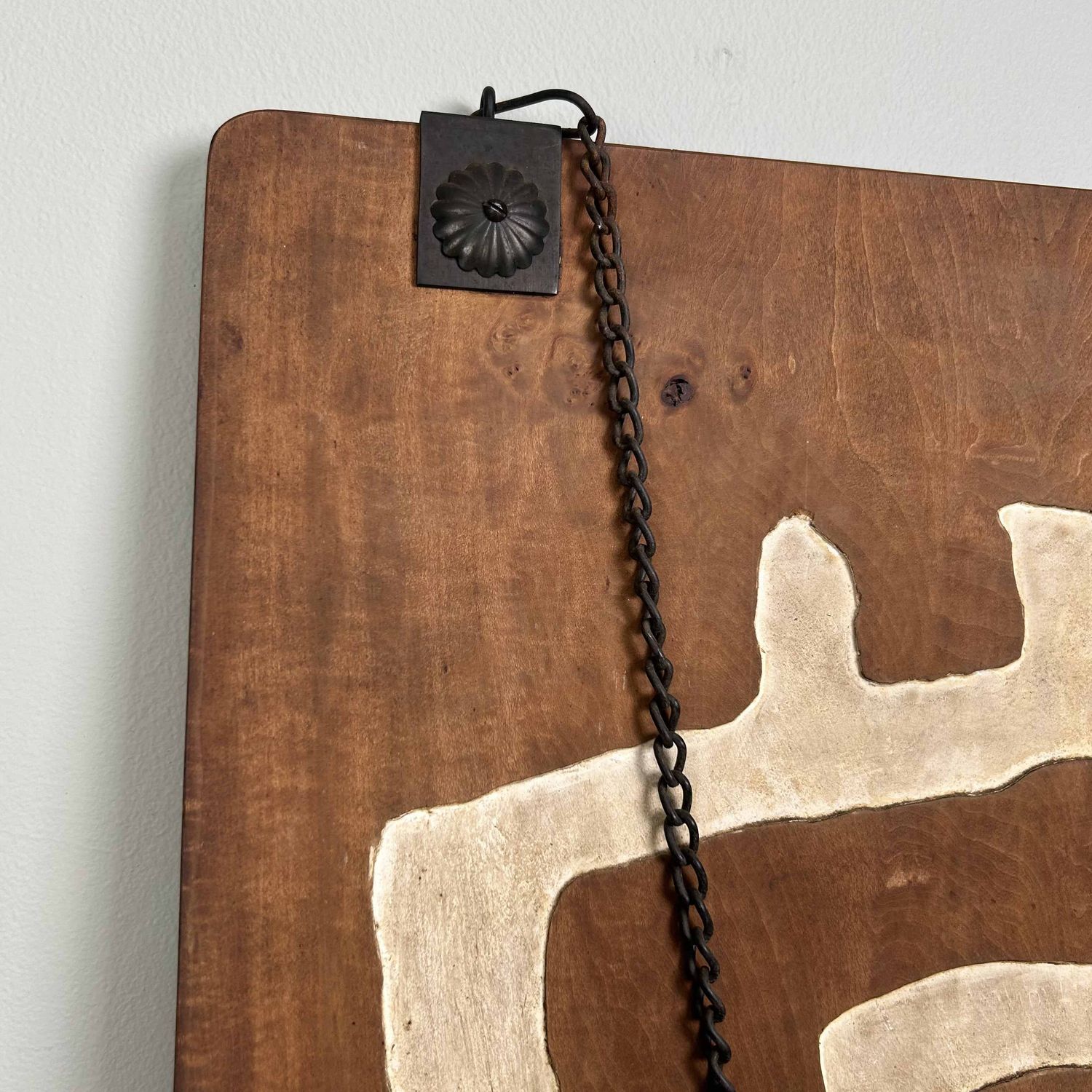 Japanese Wooden Calligraphy Wall Decor 尚道" (Shōdō), Thaisō Period.