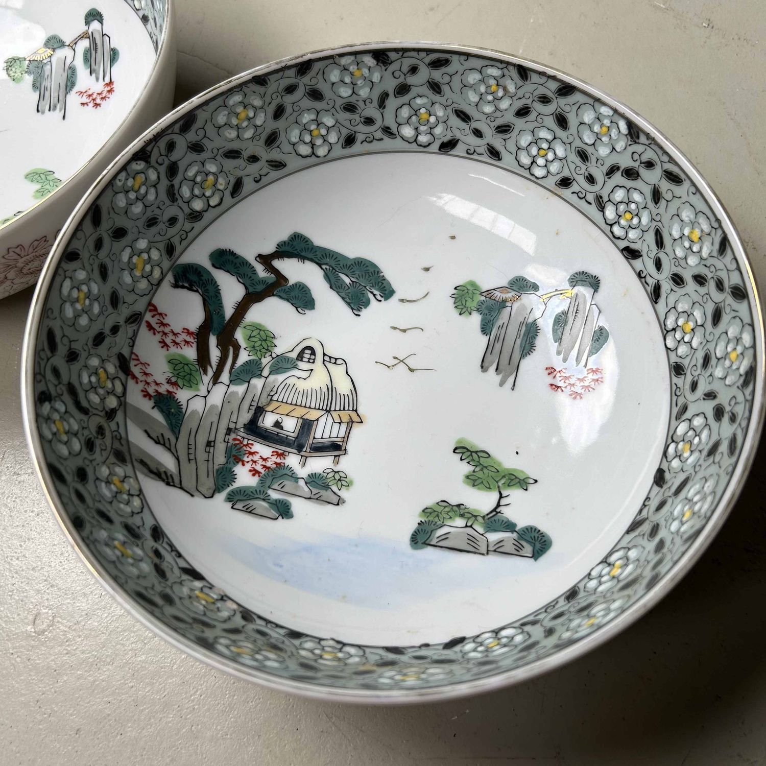 Set Porcelain Bowls, Taisho Period, Japan.