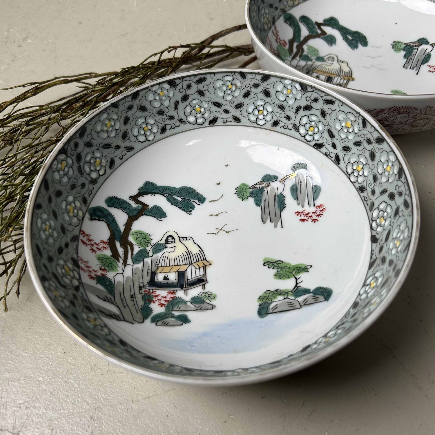 Set Porcelain Bowls, Taisho Period, Japan.