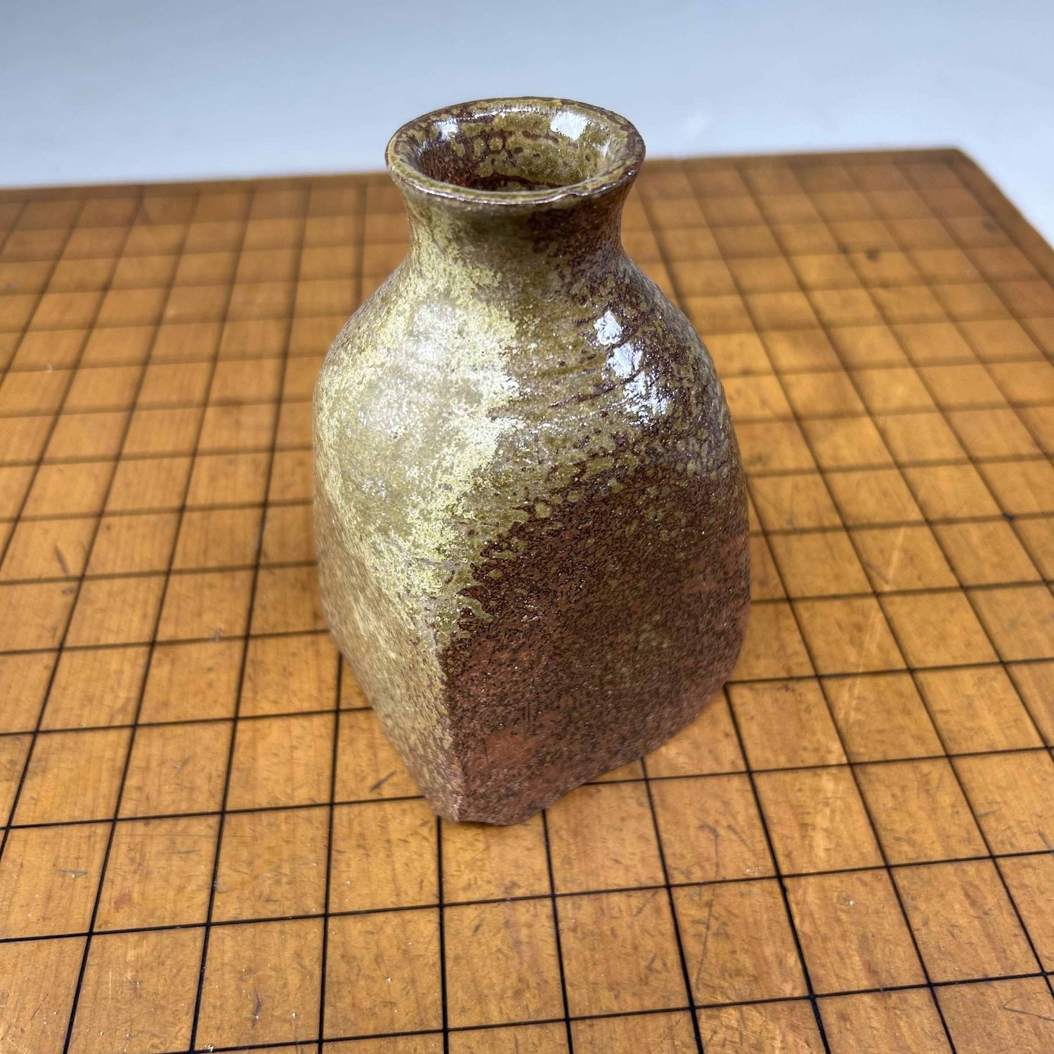 Aardewerken Organische Ikebana Vaas, Bizen Ware, Shōwa, Japan.