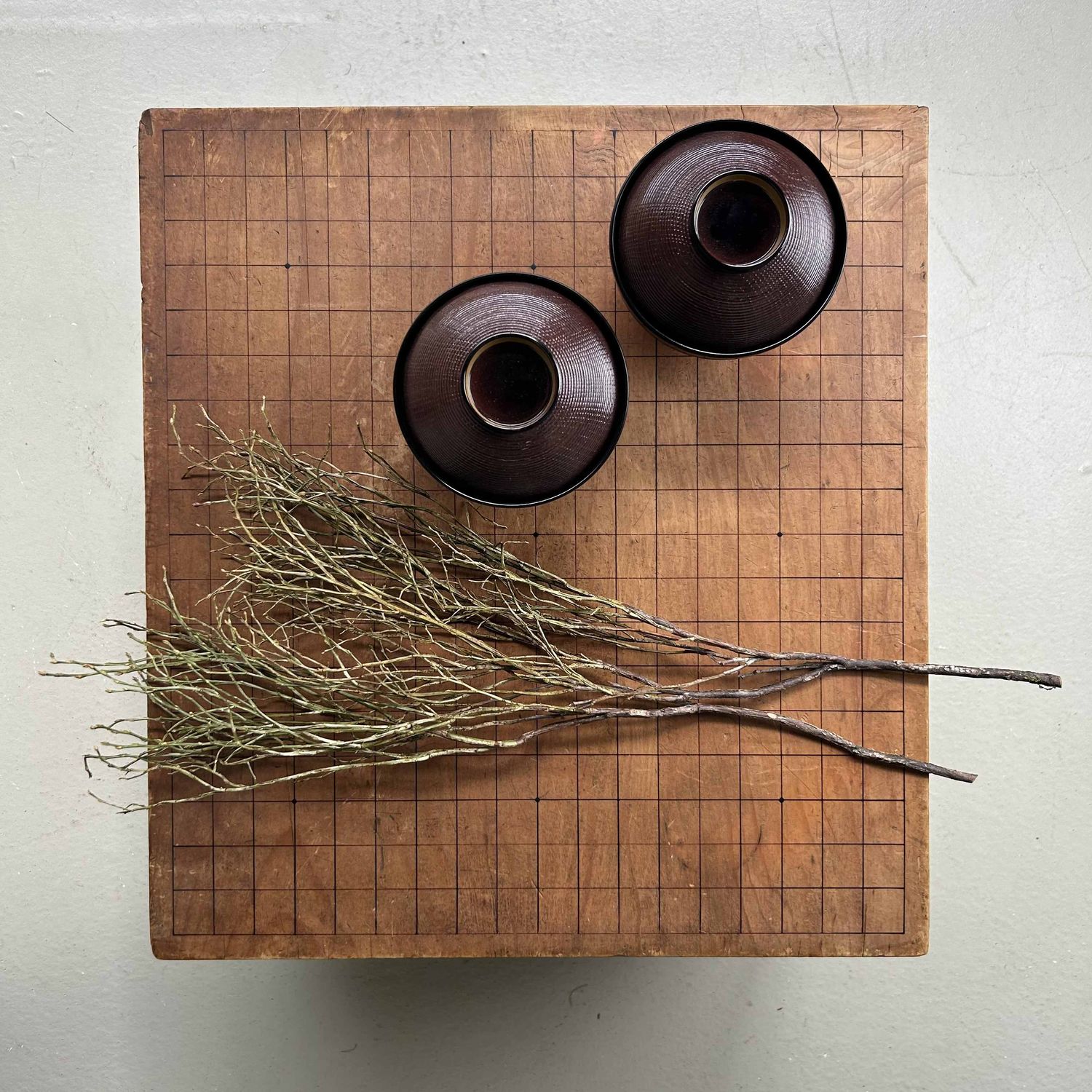 GO Spelbord Goban Kaya, Lage Keyaki Houten Tafel, Taishō, Japan.