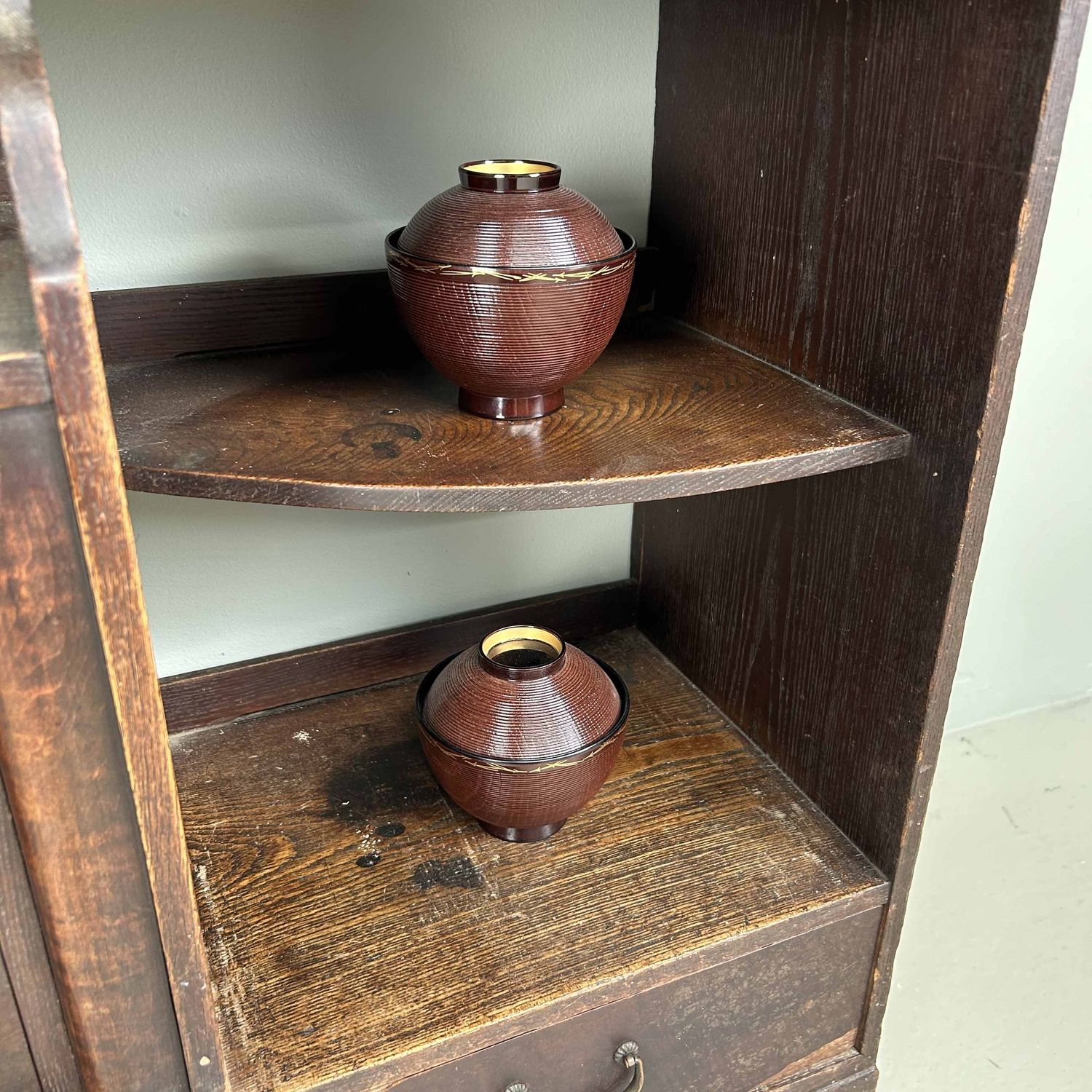 Traditionele Japanse 'Theeceremonie' Tansu, Etalagekast, Taishō-periode.