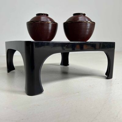 Urushi Lacquer Tea Ceremony Serving Tables, Taishō Period, Japan.