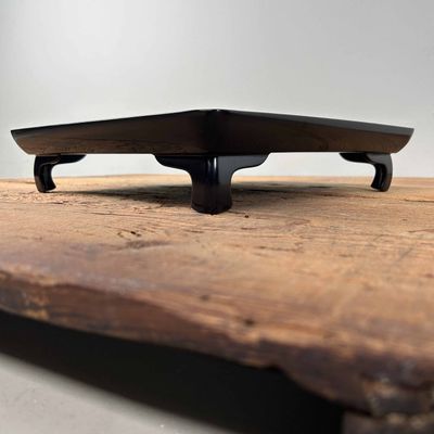 Wooden Urushi Lacquered Tea Table Serving Tray, Shōwa Era, Japan.