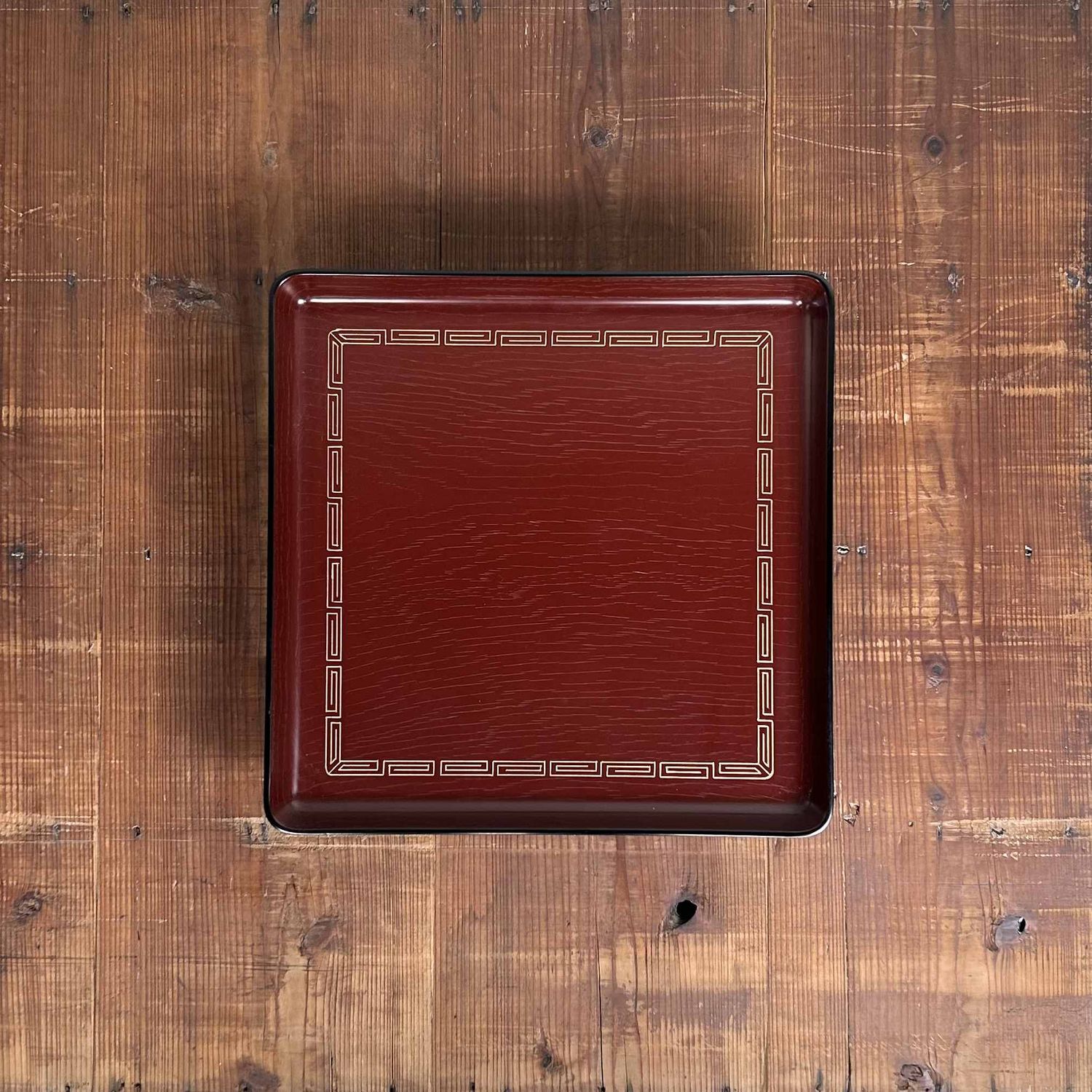 Houten Urushi Gelakte Theetafel Presenteerblad, Shōwa, Japan.