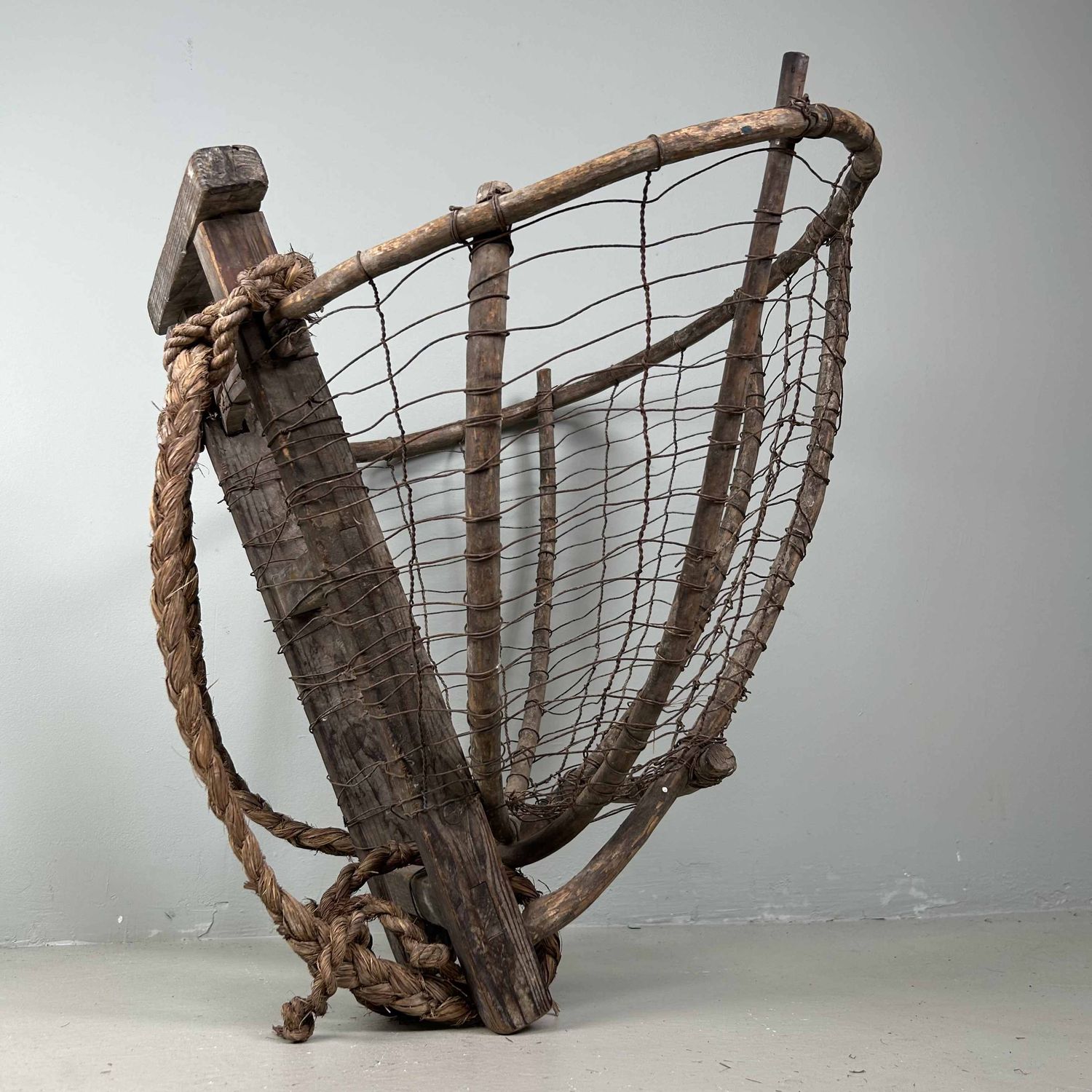 Antique Japanese Harvest Backpack Basket, Taishō period.