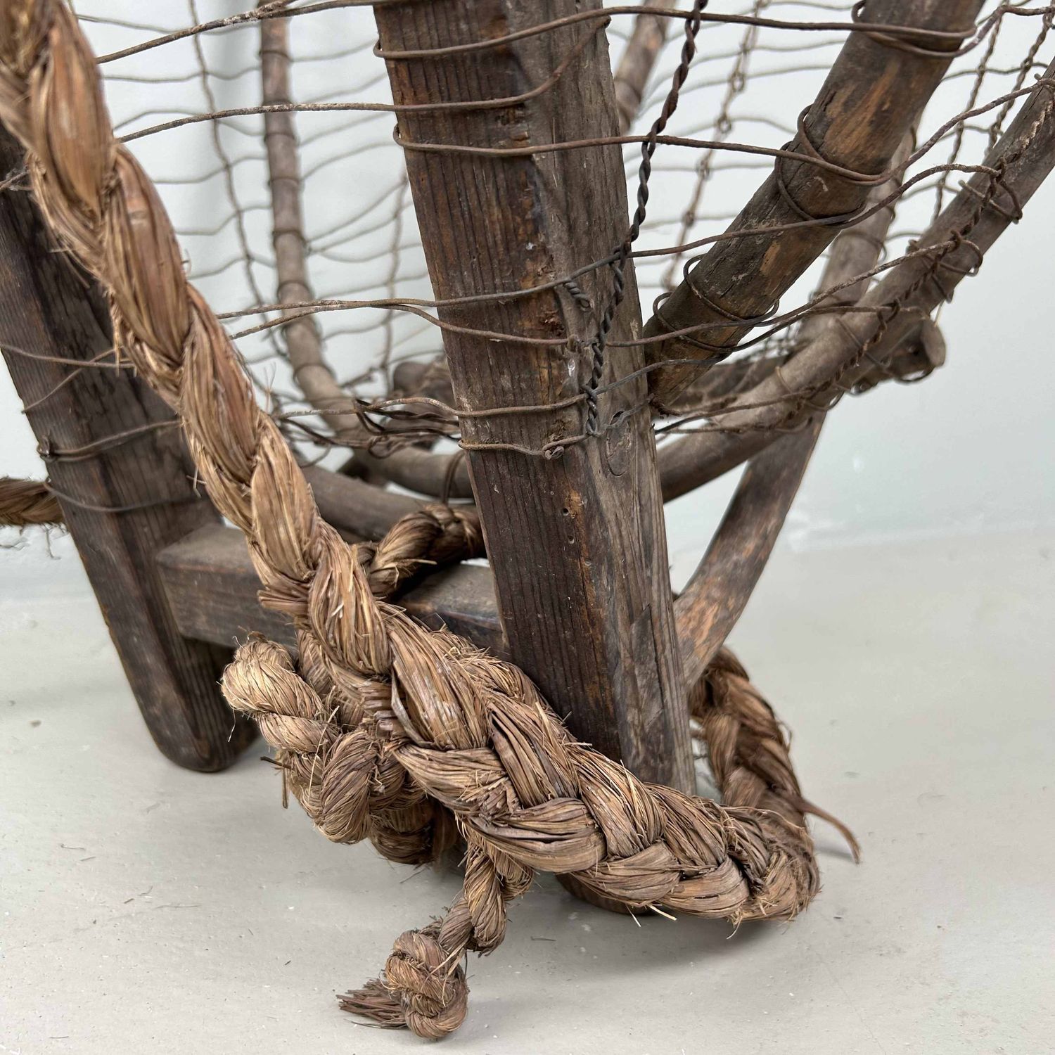 Antique Japanese Harvest Backpack Basket, Taishō period.