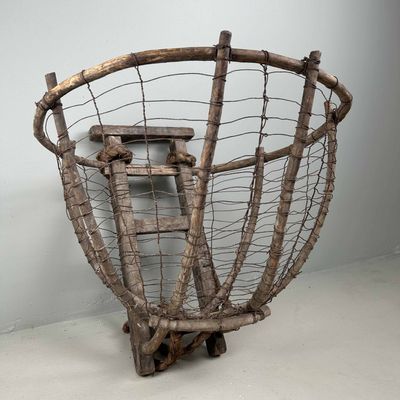 Antique Japanese Harvest Backpack Basket, Taishō period.