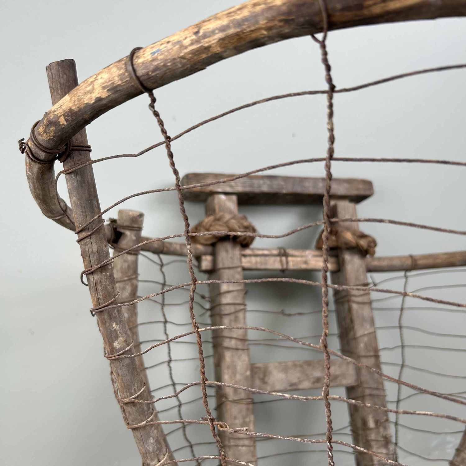 Antique Japanese Harvest Backpack Basket, Taishō period.