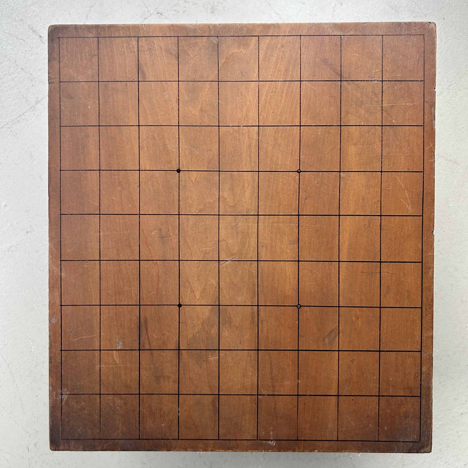 Keyaki Shogi (将棋) Game Board Wooden Display, 1920s, Japan.