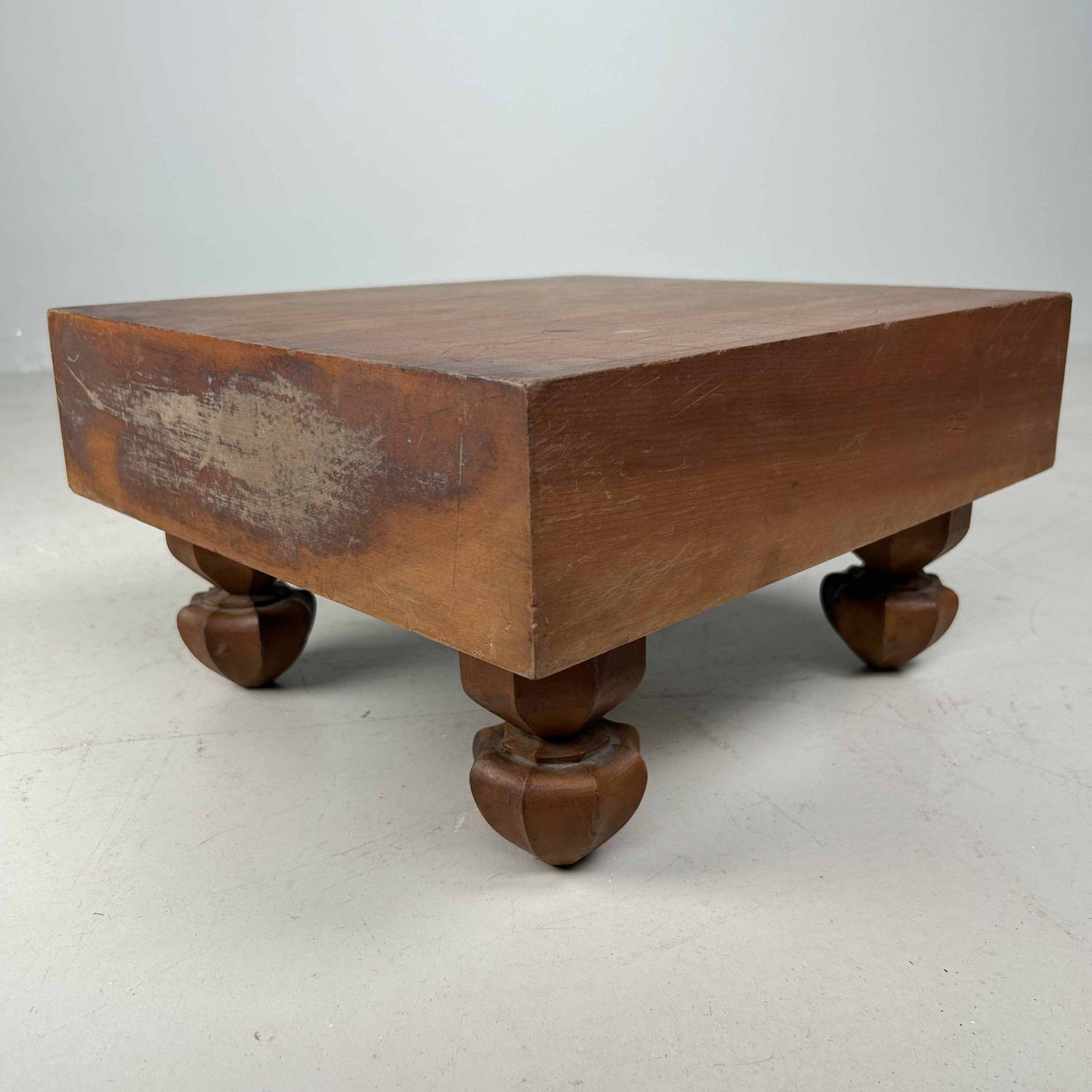 Keyaki Shogi (将棋) Game Board Wooden Display, 1920s, Japan.