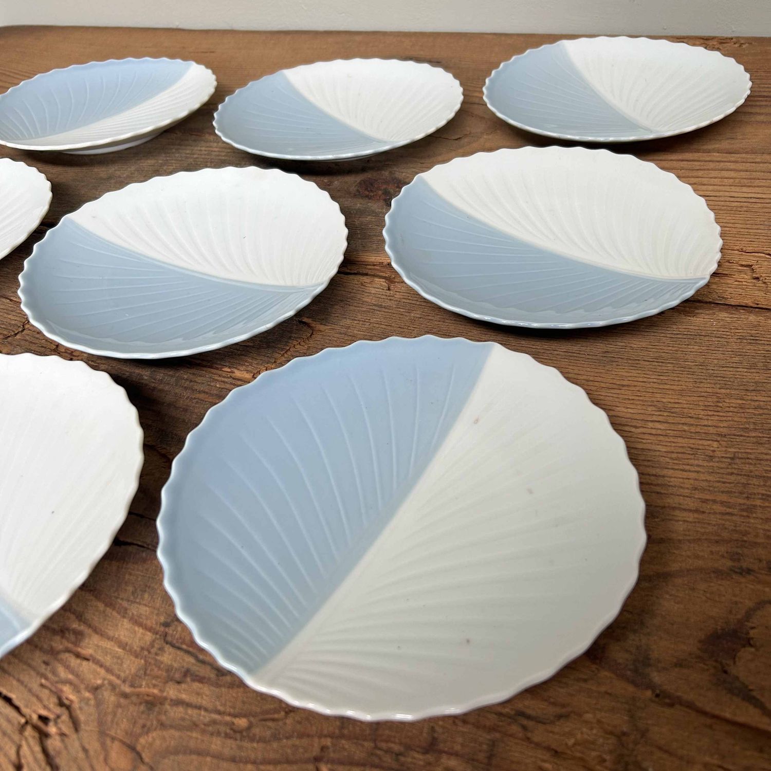 Complete Set of Vintage Porcelain Plates, Shōwa, Hita, Japan.