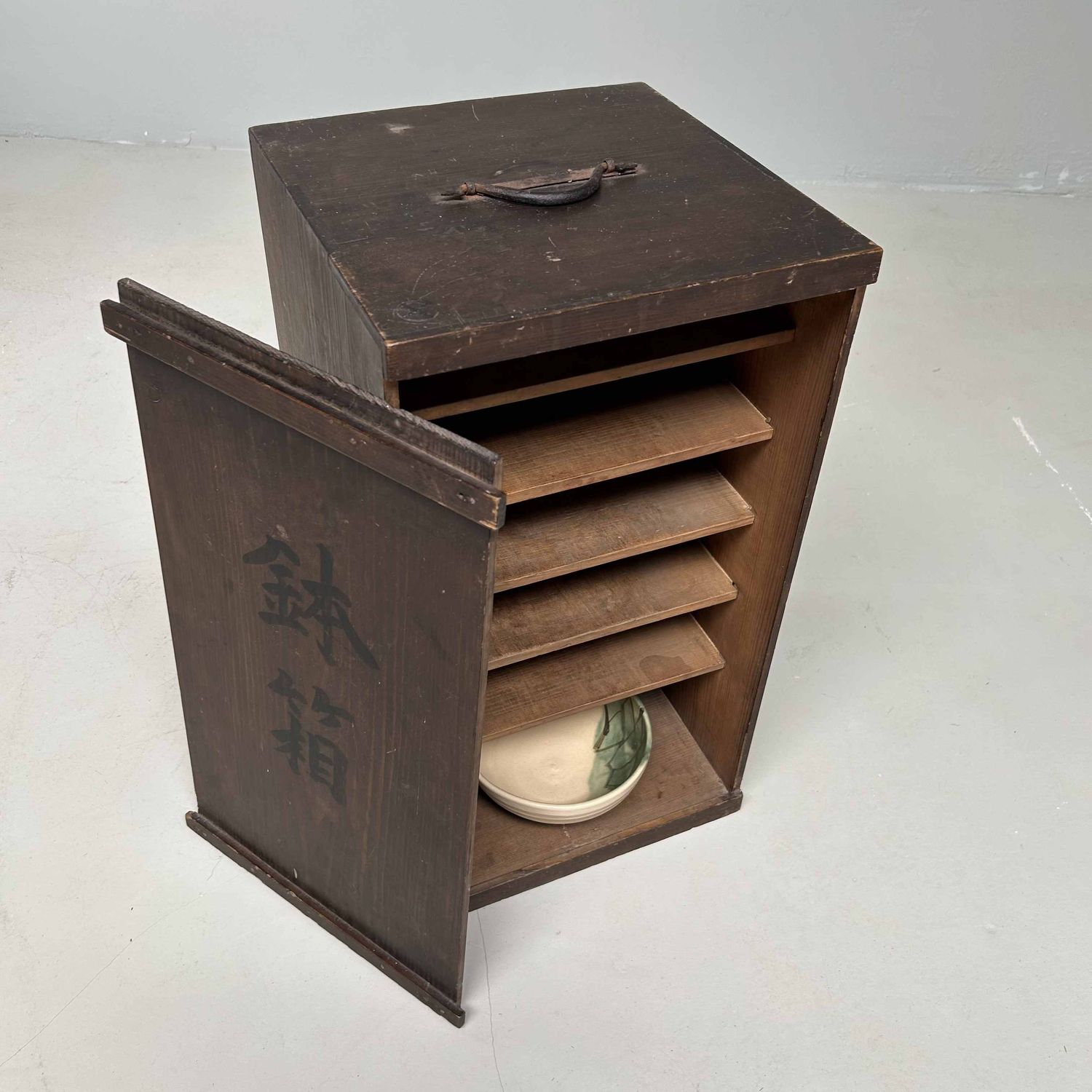 Antieke Houten Opbergkist, Meiji periode, Japan.