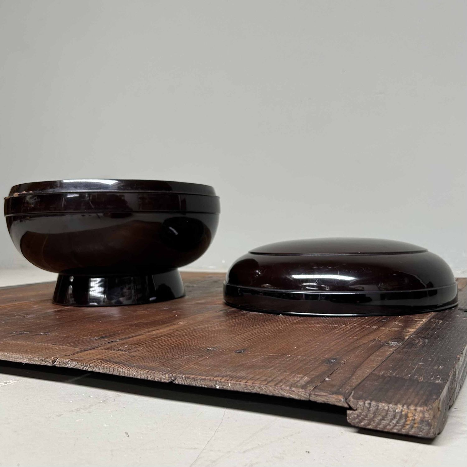 Grote Antieke Urushi Chaire 茶入れ Thee Bewaardoos, late Edo-periode, Japan.