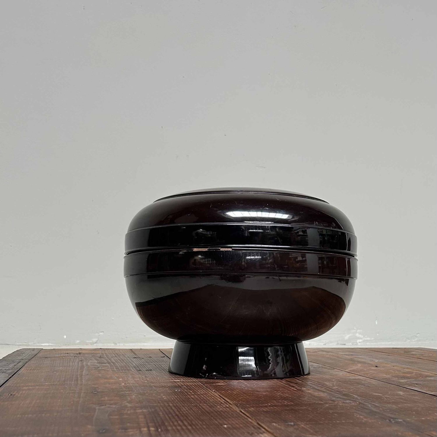 Grote Antieke Urushi Chaire 茶入れ Thee Bewaardoos, late Edo-periode, Japan.