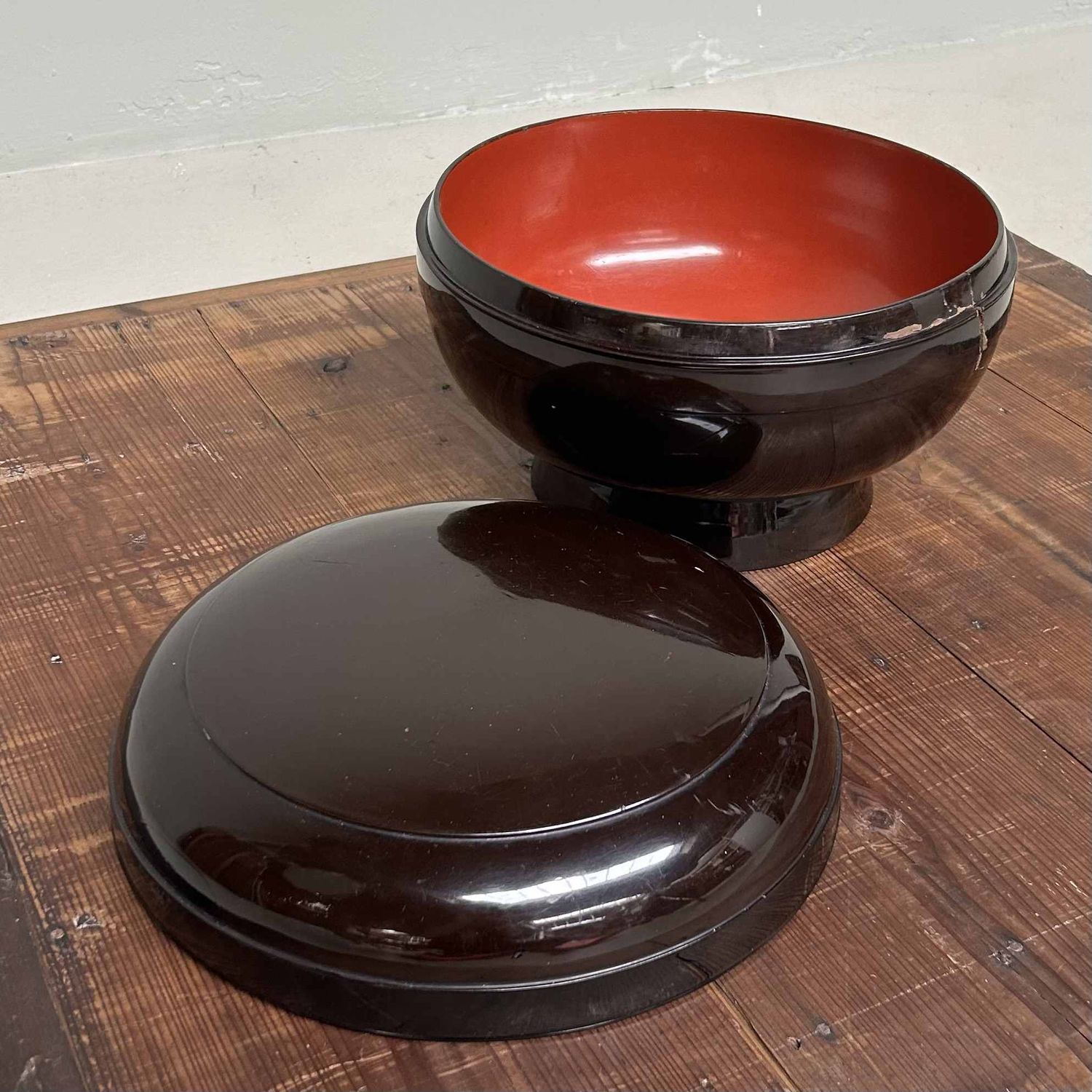 Grote Antieke Urushi Chaire 茶入れ Thee Bewaardoos, late Edo-periode, Japan.