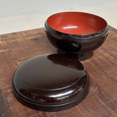 Grote Antieke Urushi Chaire 茶入れ Thee Bewaardoos, late Edo-periode, Japan.