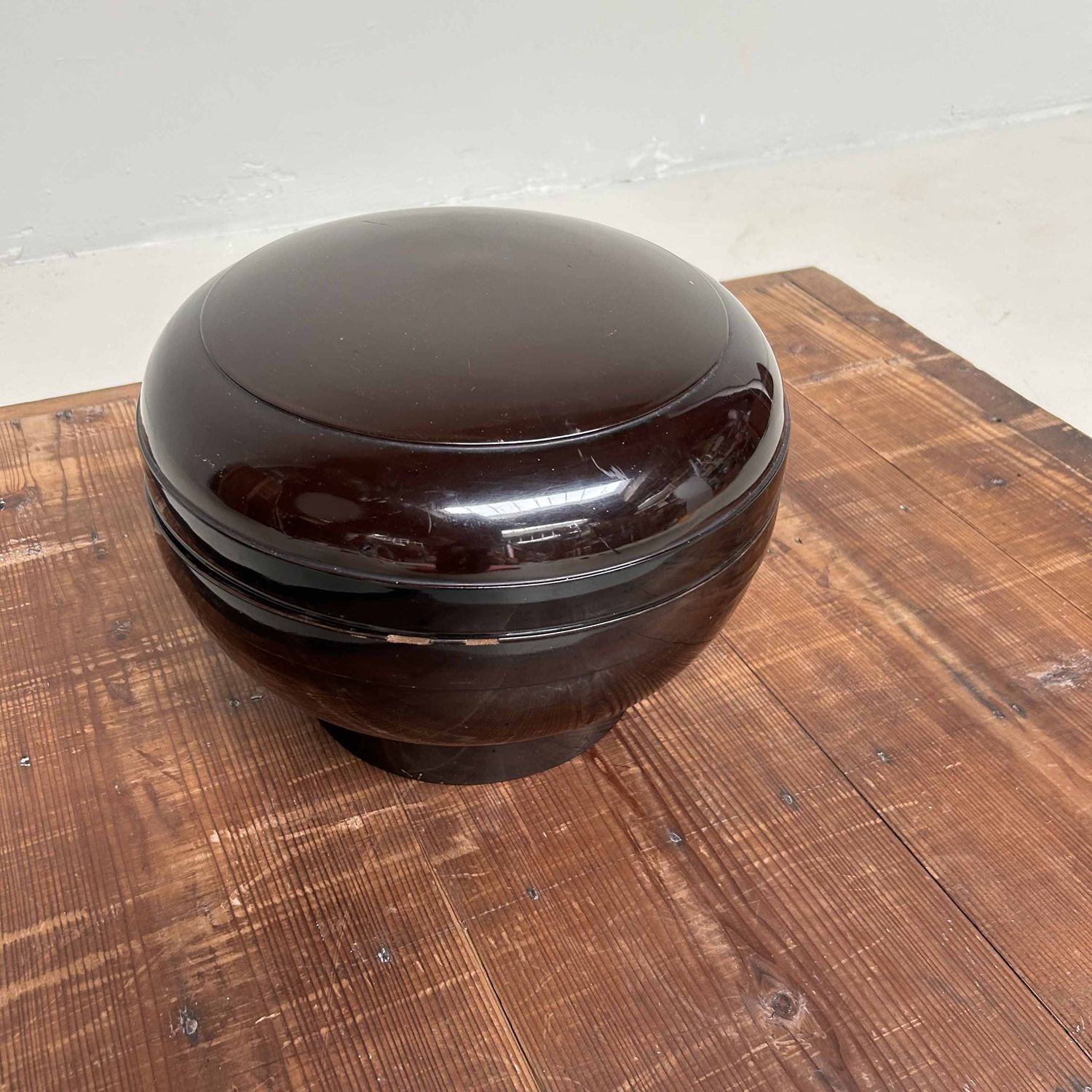 Grote Antieke Urushi Chaire 茶入れ Thee Bewaardoos, late Edo-periode, Japan.