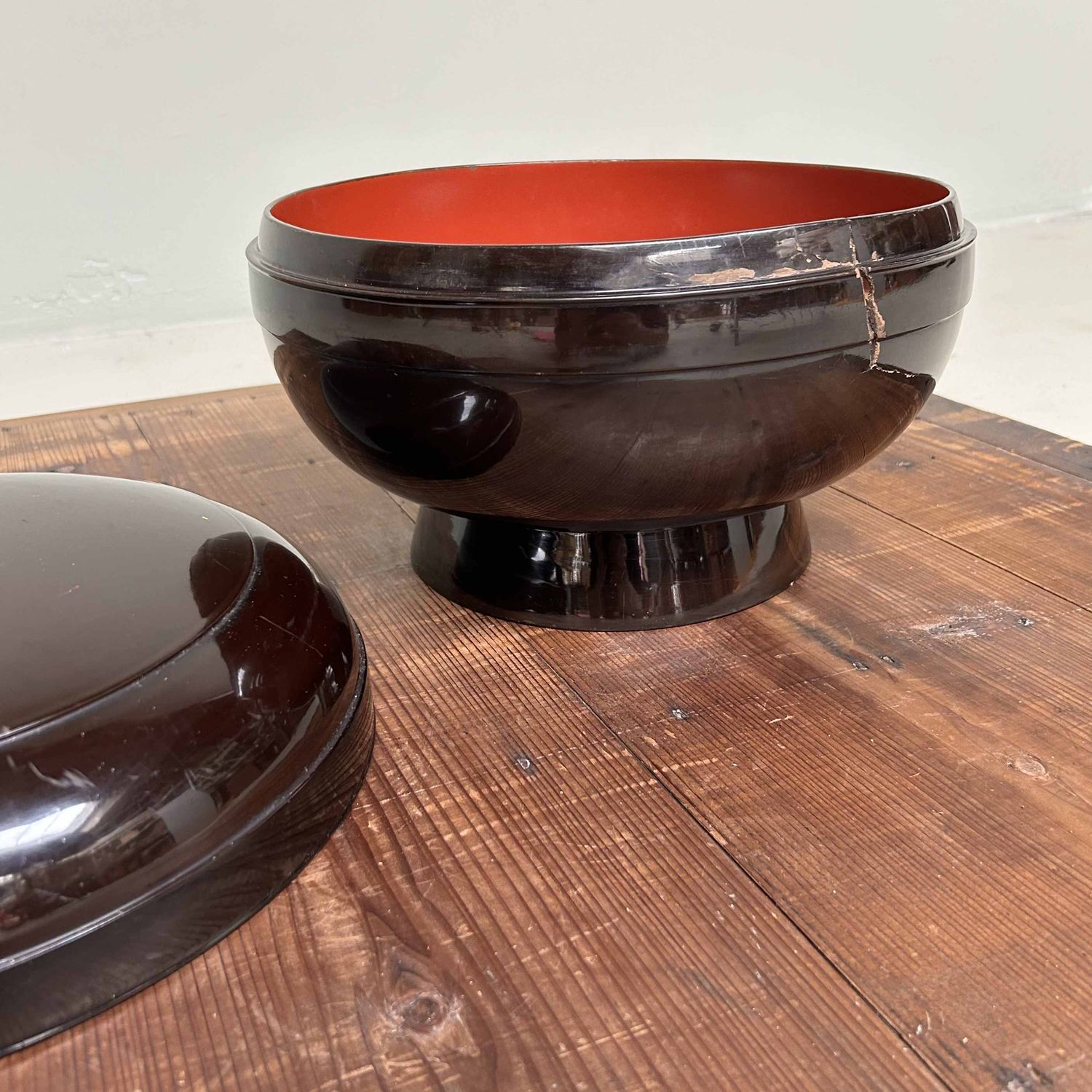 Grote Antieke Urushi Chaire 茶入れ Thee Bewaardoos, late Edo-periode, Japan.