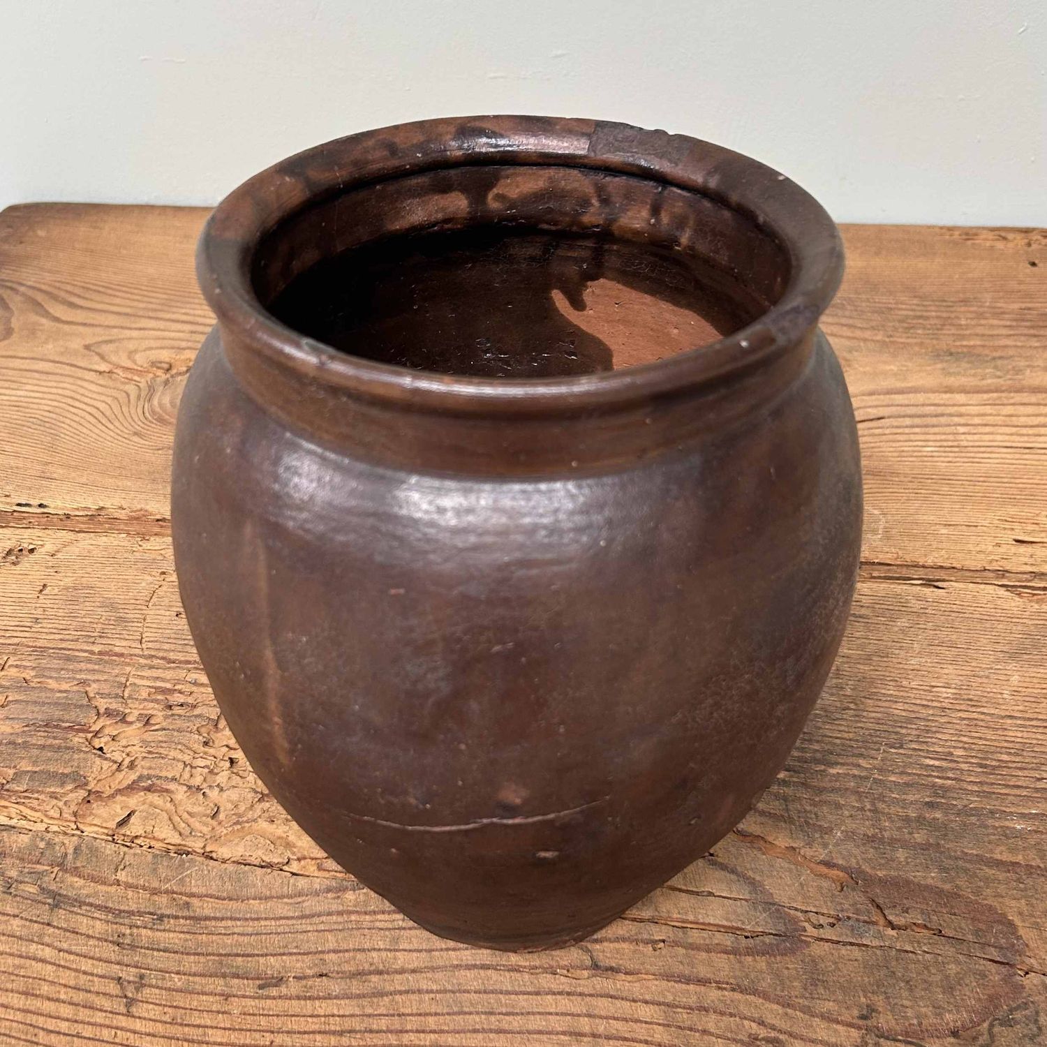 Antieke Japans Aardewerken Tsubo, Kruik Vaas, Meiji-periode, Japan.