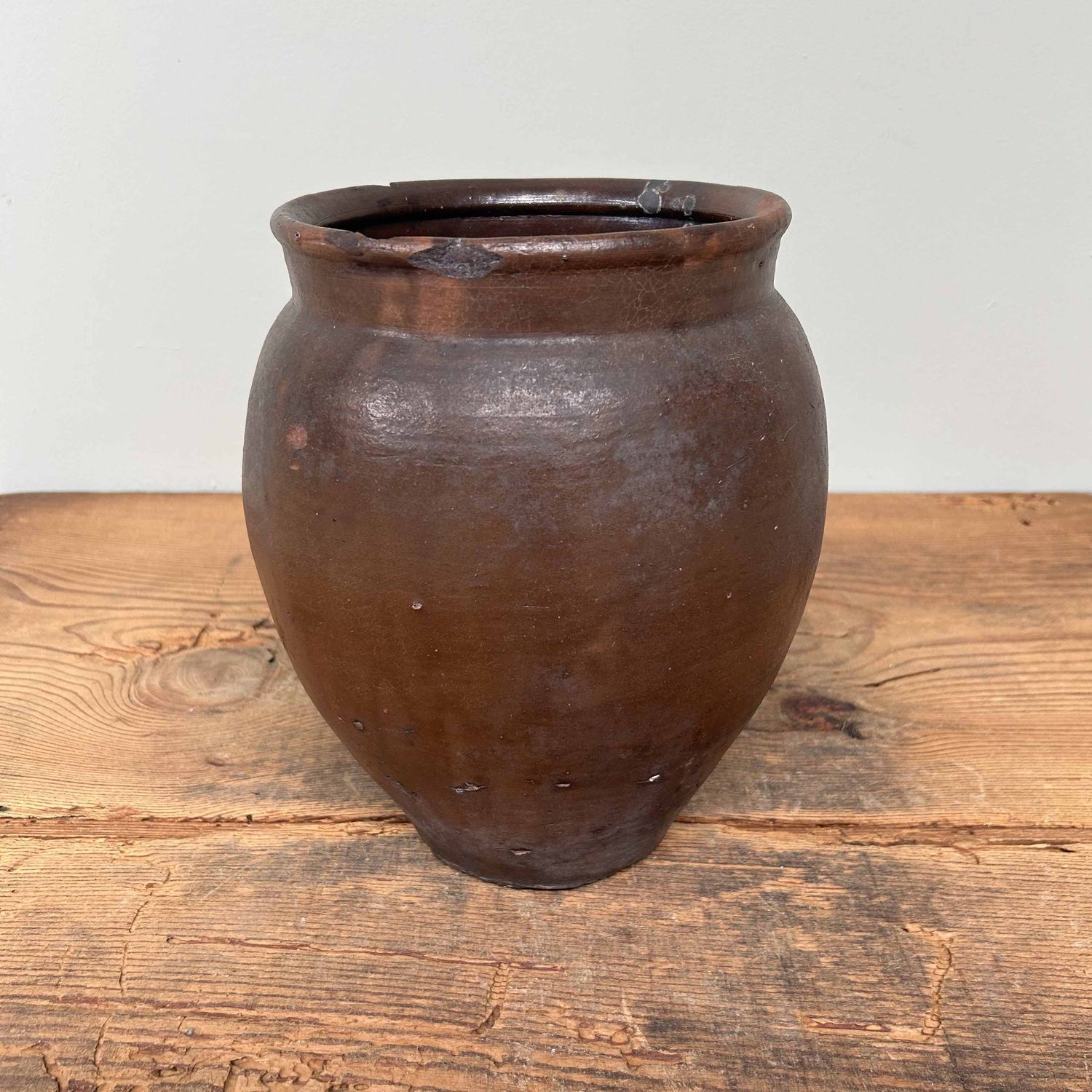 Antieke Japans Aardewerken Tsubo, Kruik Vaas, Meiji-periode, Japan.