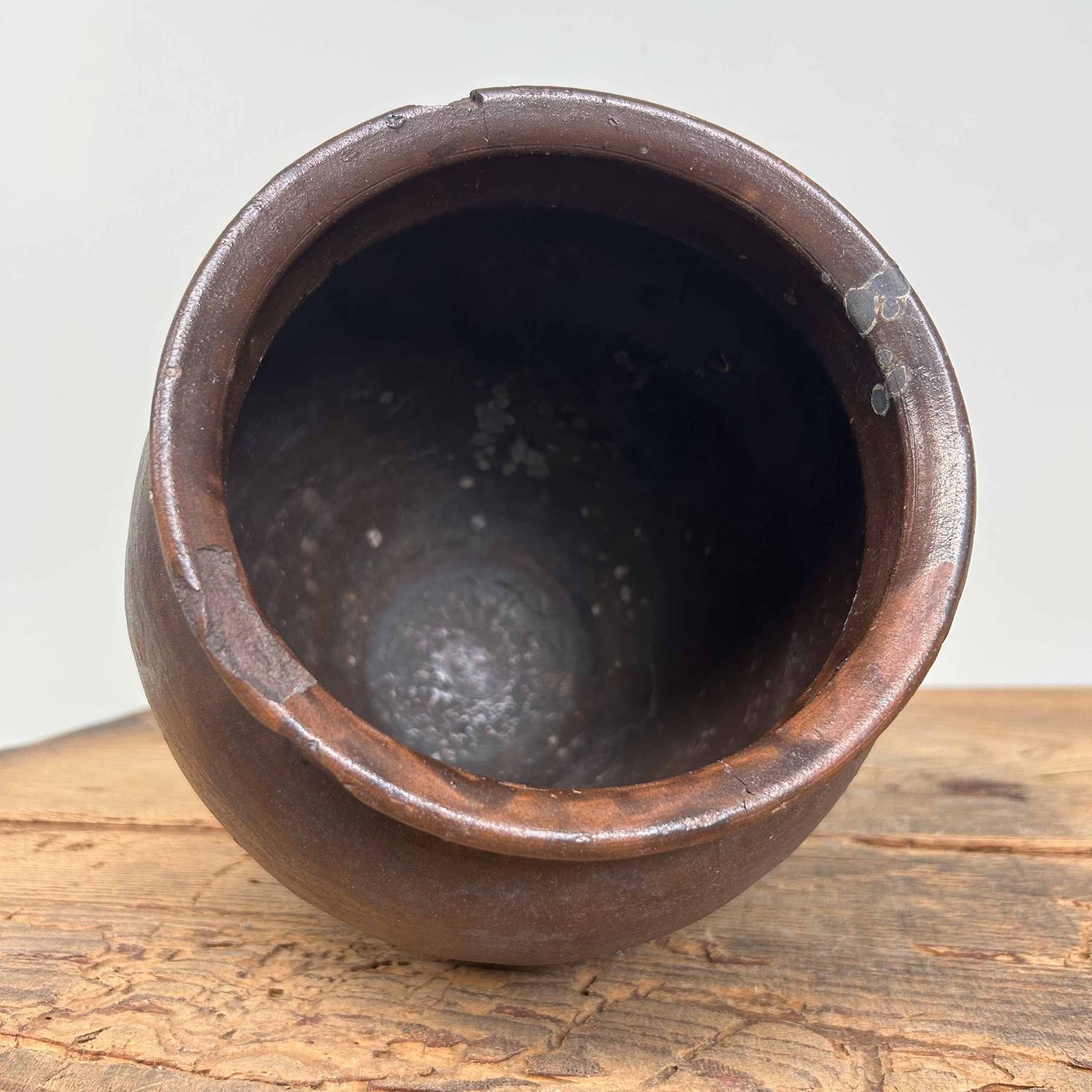 Antieke Japans Aardewerken Tsubo, Kruik Vaas, Meiji-periode, Japan.