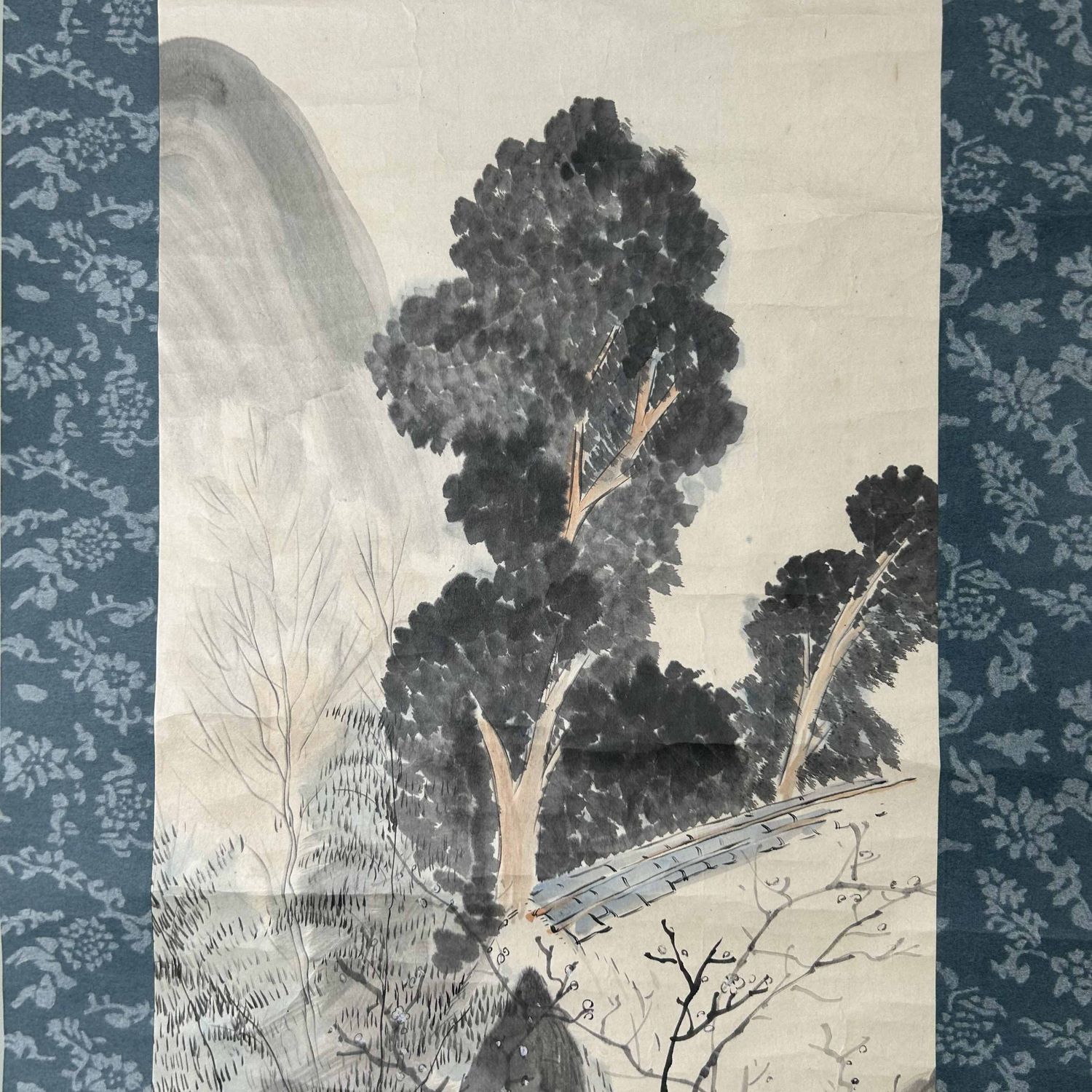 Antique Scroll, Japanese Landscape, Taishō Period. Antique Scroll, Japanese Landscape, Taishō Period.