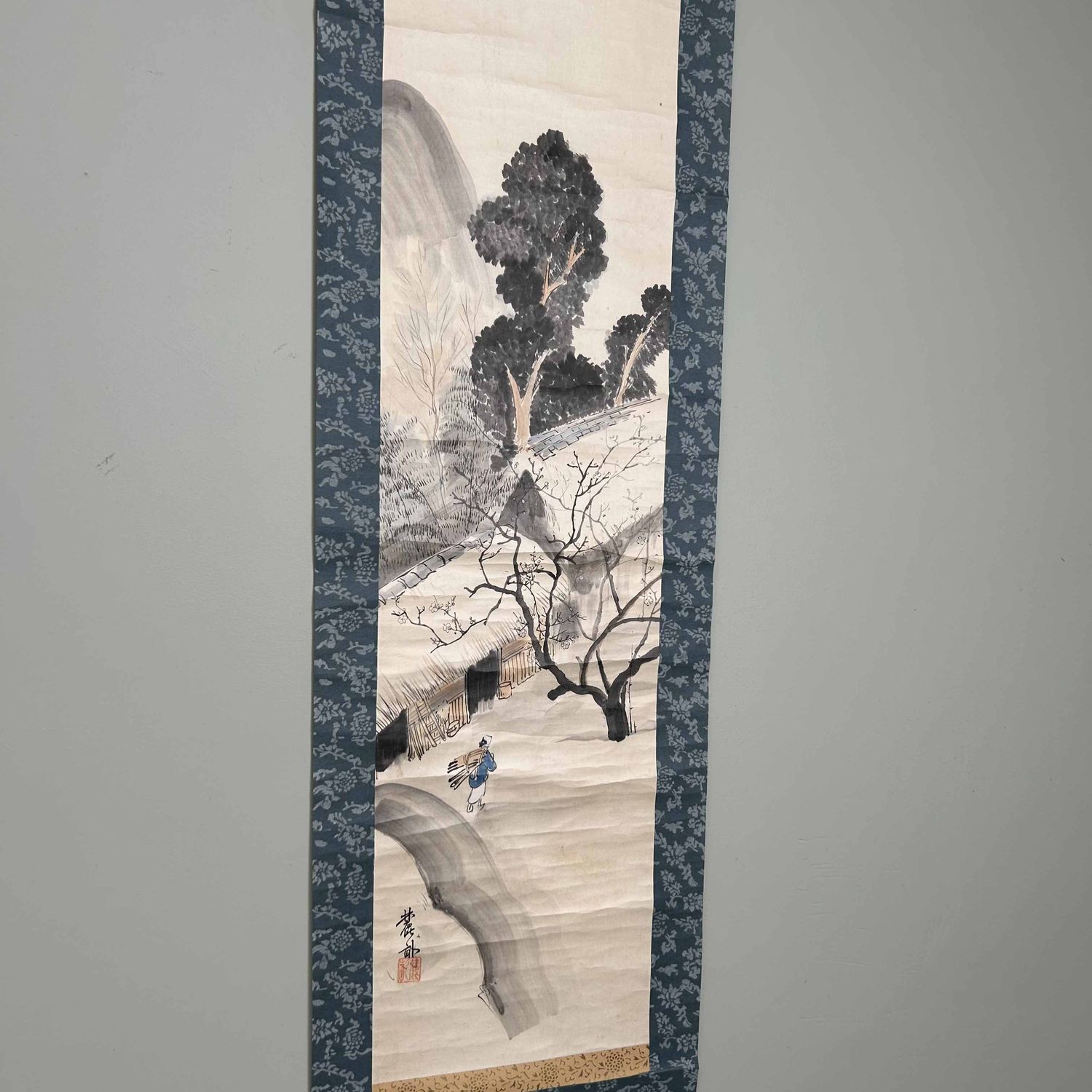 Antique Scroll, Japanese Landscape, Taishō Period. Antique Scroll, Japanese Landscape, Taishō Period.