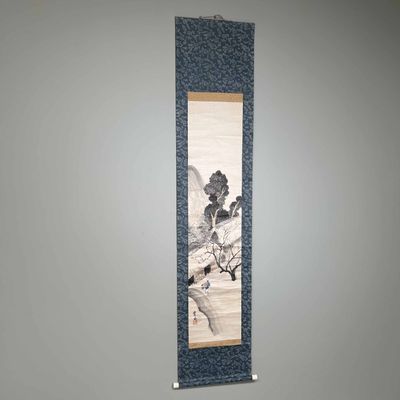 Antique Scroll, Japanese Landscape, Taishō Period.