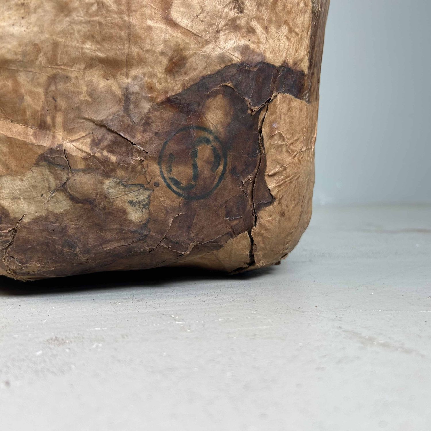 Set Antieke Bamboe Manden met Washi Papier, Meiji-periode, Japan.