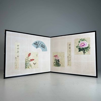 Byōbu 屏風, Decorative Japanese Folding Screen, Shōwa Period.