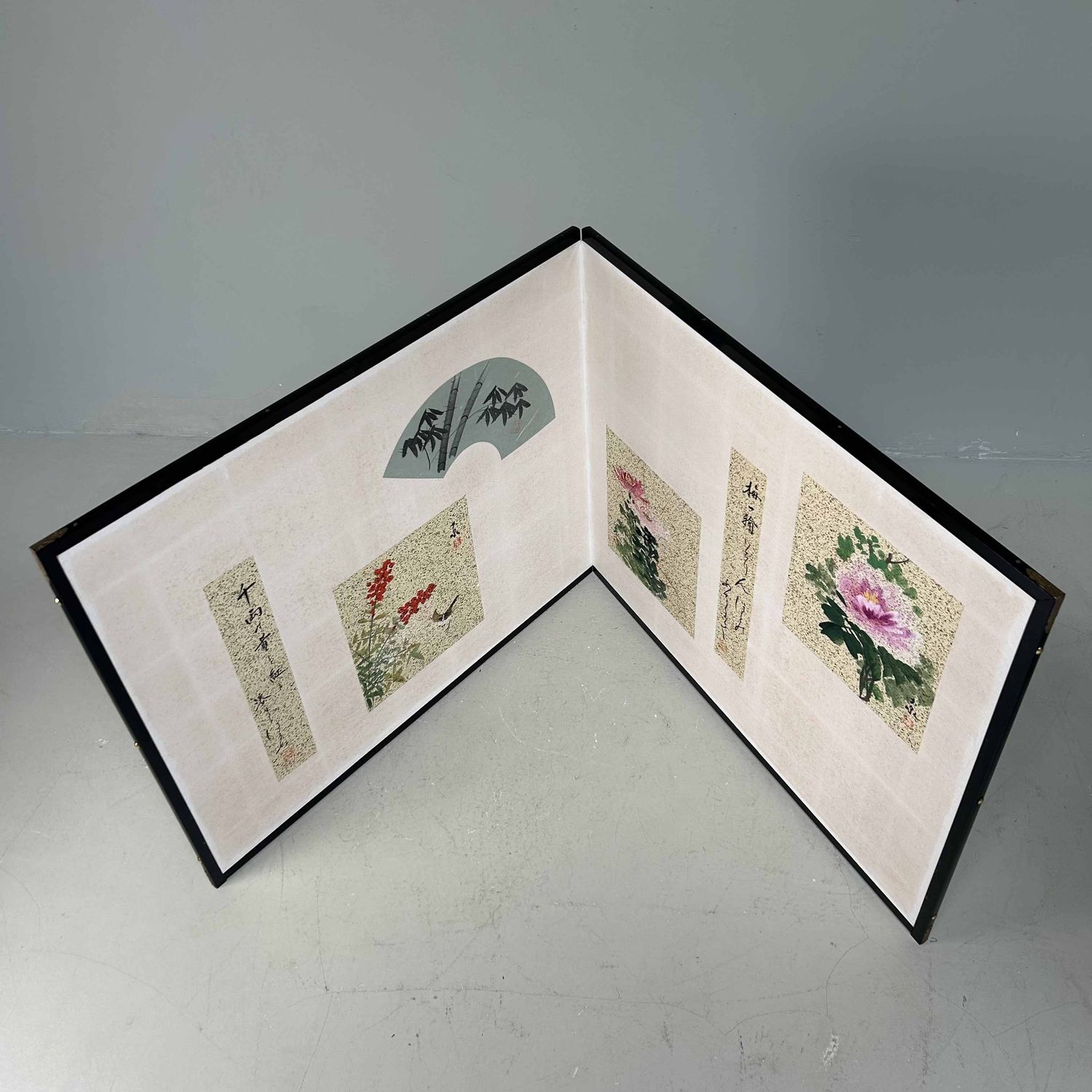 Byōbu 屏風, Decoratief Japans Kamerscherm, Shōwa-periode.