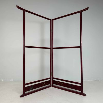 Antieke Japanse Lacquer 'Kraanvogel' Kimono Hanger Stand (Ikō), Meiji.