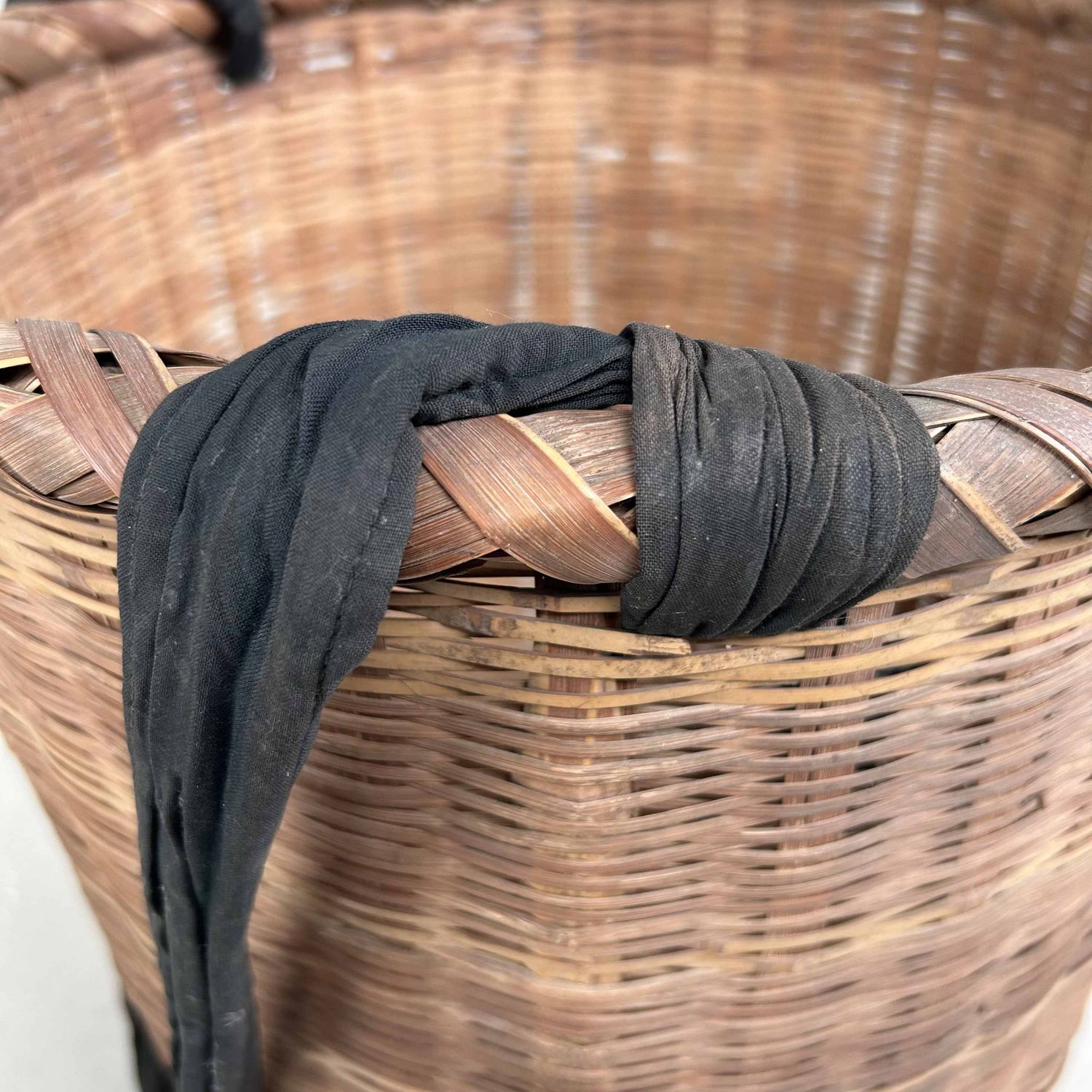 Traditionele Japanse Okimono Kago (置物籠) Bamboe Mand, Shōwa.