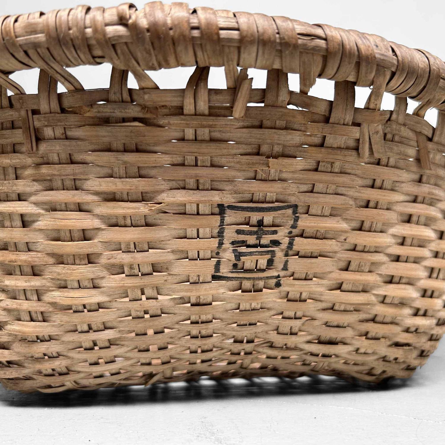 Set of Hand-Woven Wicker Baskets, Taisho Period, Japan.