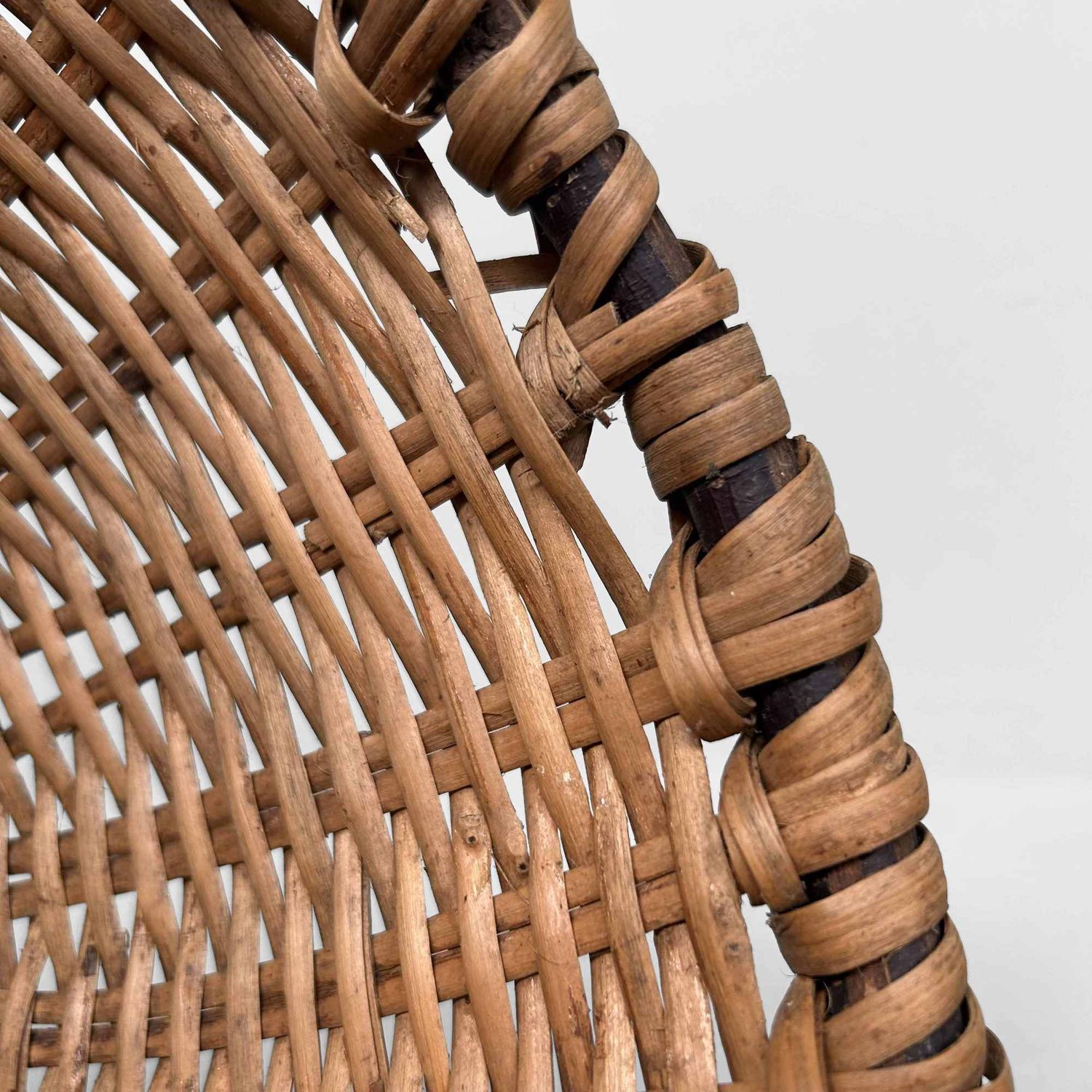 Set of Hand-Woven Wicker Baskets, Taisho Period, Japan.