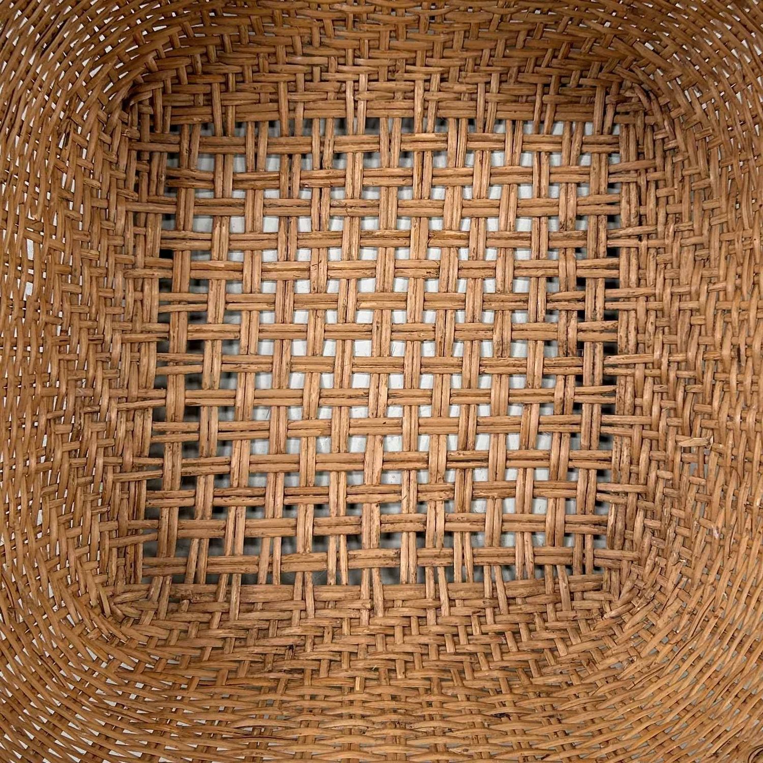 Set Hand Gevlochten Rieten Manden, Shōwa-periode, Japan.