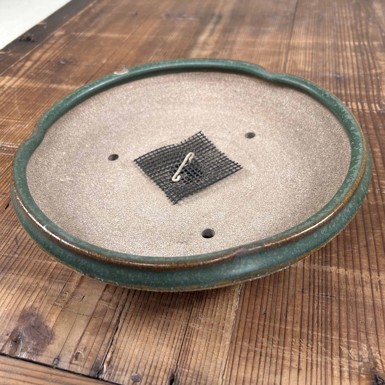 Ronde Vintage Bonsai Schaal, Tokoname Ware, Japan.