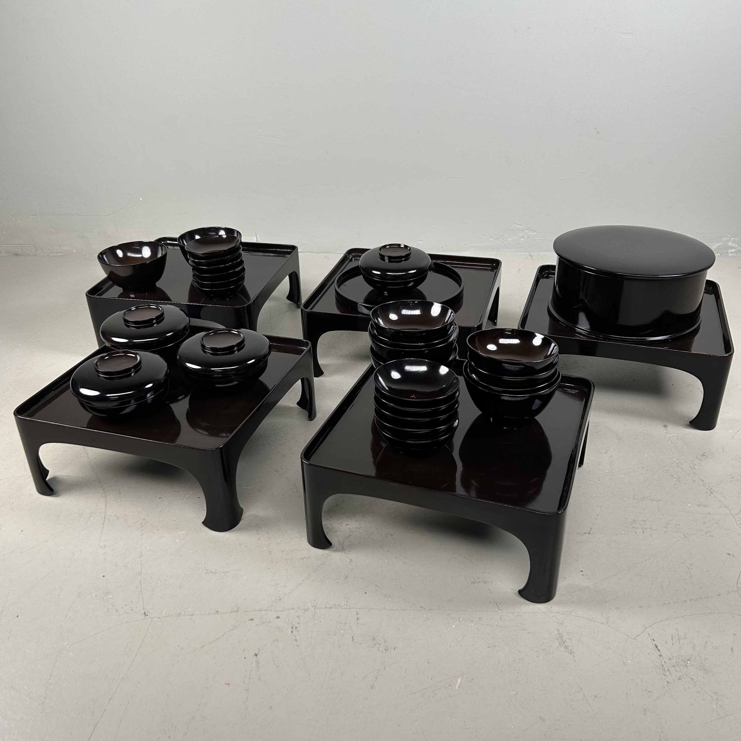 Antique Ceremonial Set Traditional Lacquerware, 1928, Japan.