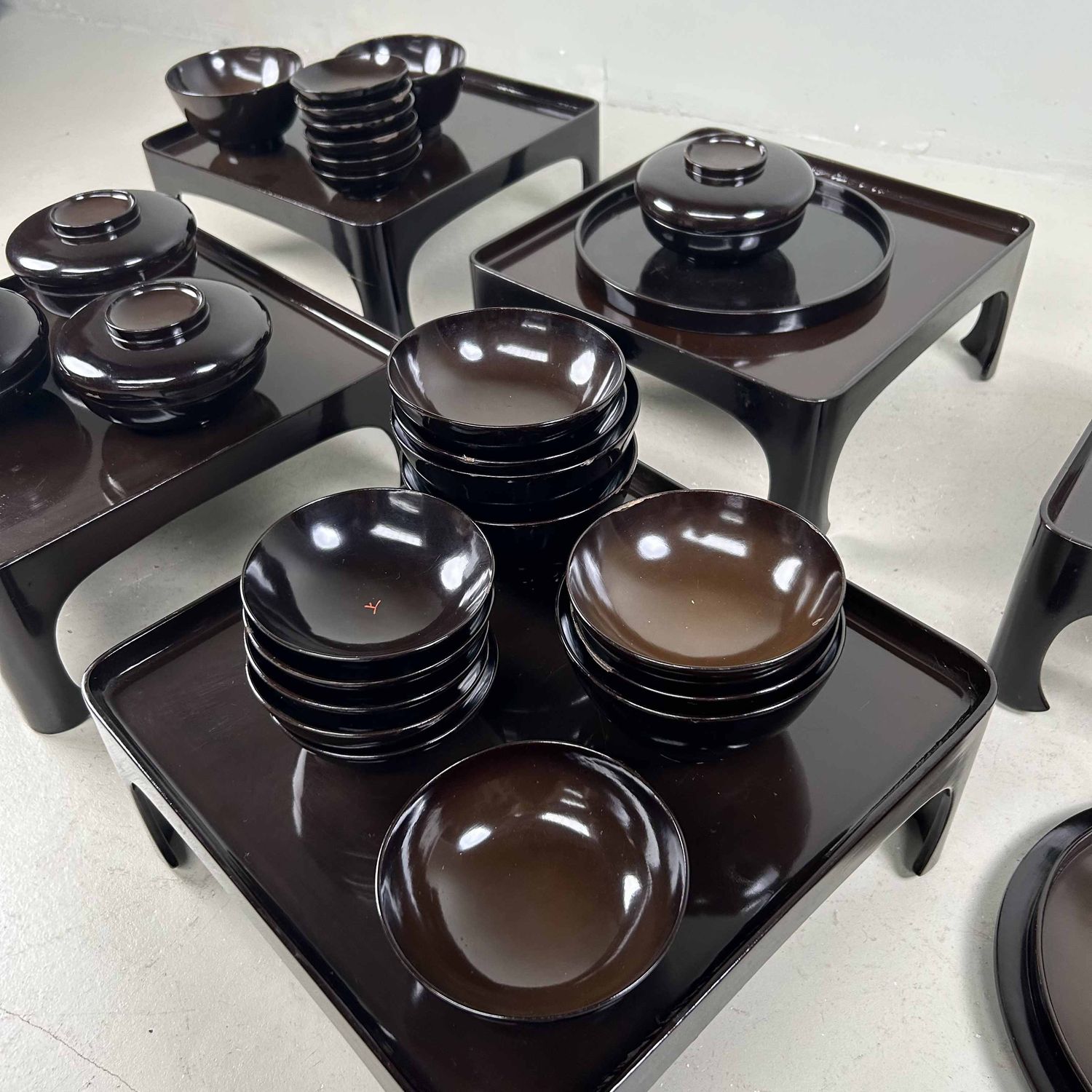 Antieke Ceremoniële Set Traditioneel Lakwerk, 1928, Japan.