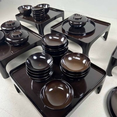 Antique Ceremonial Set Traditional Lacquerware, 1928, Japan.
