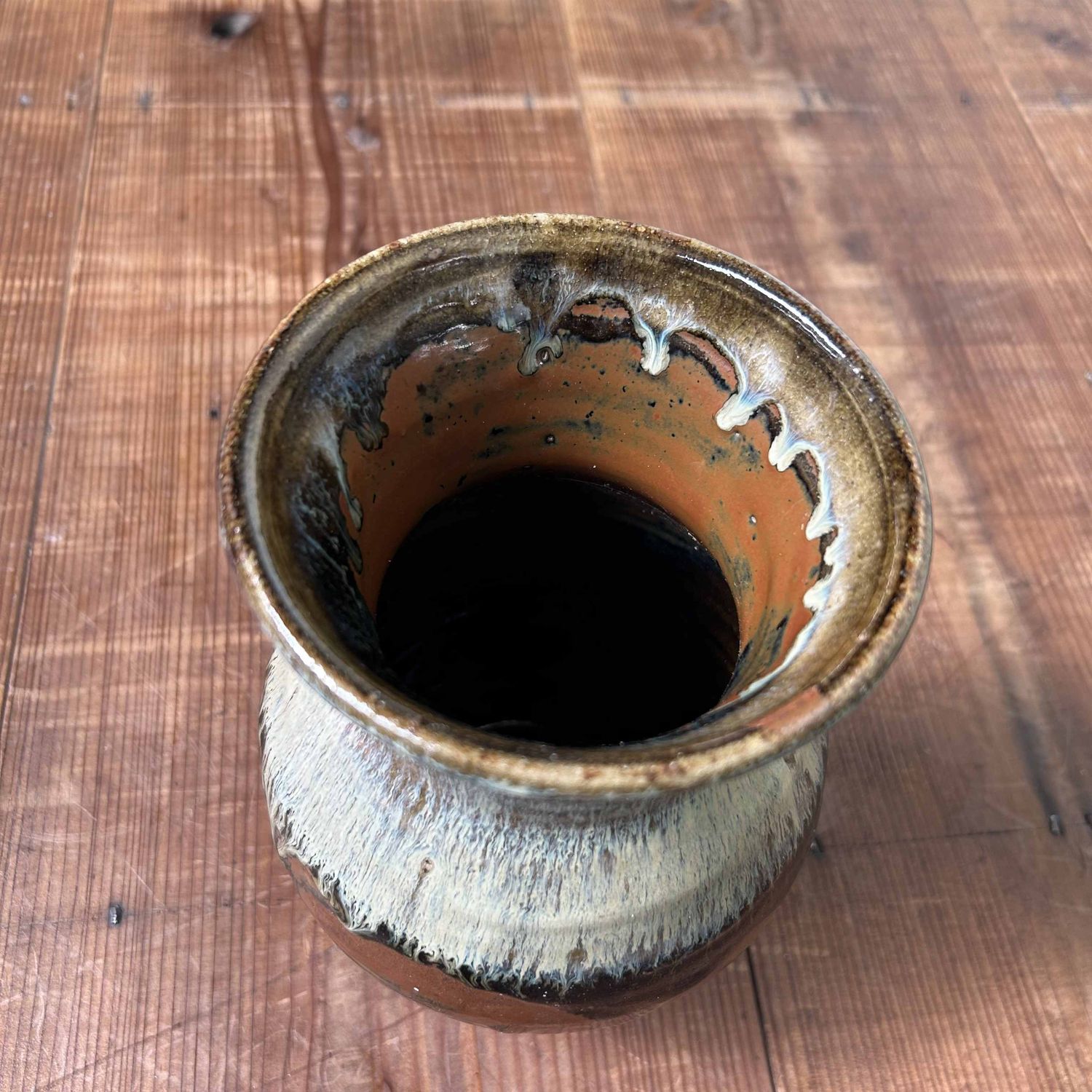 Ikebana Bloemenvaas, Mashiko Yaki, jaren '70, Japan.