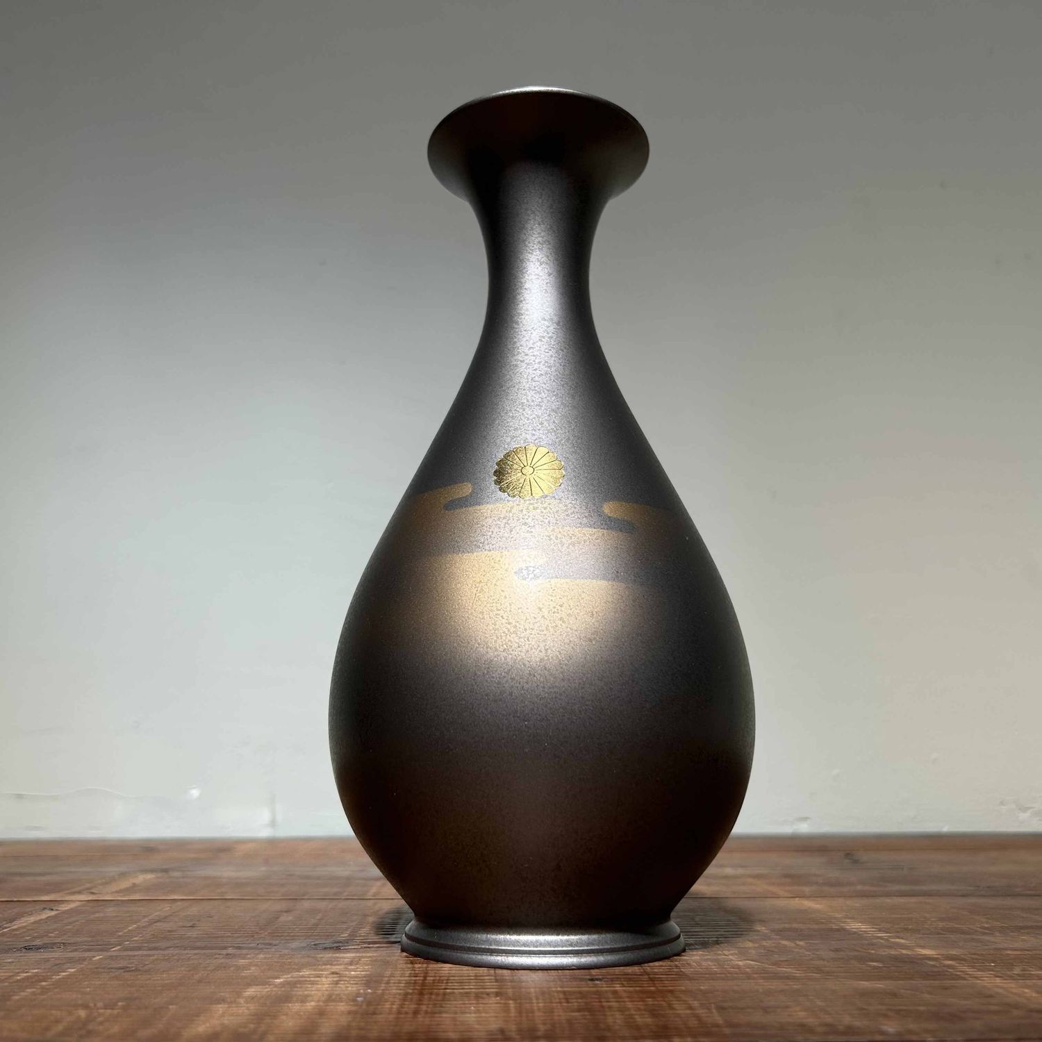 Ikebana Bloemenvaas, Takaoka Copperware, jaren '70, Toyama, Japan.