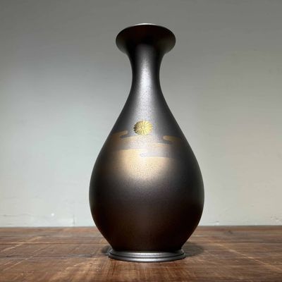 Ikebana Bloemenvaas, Takaoka Copperware, jaren '70, Toyama, Japan.