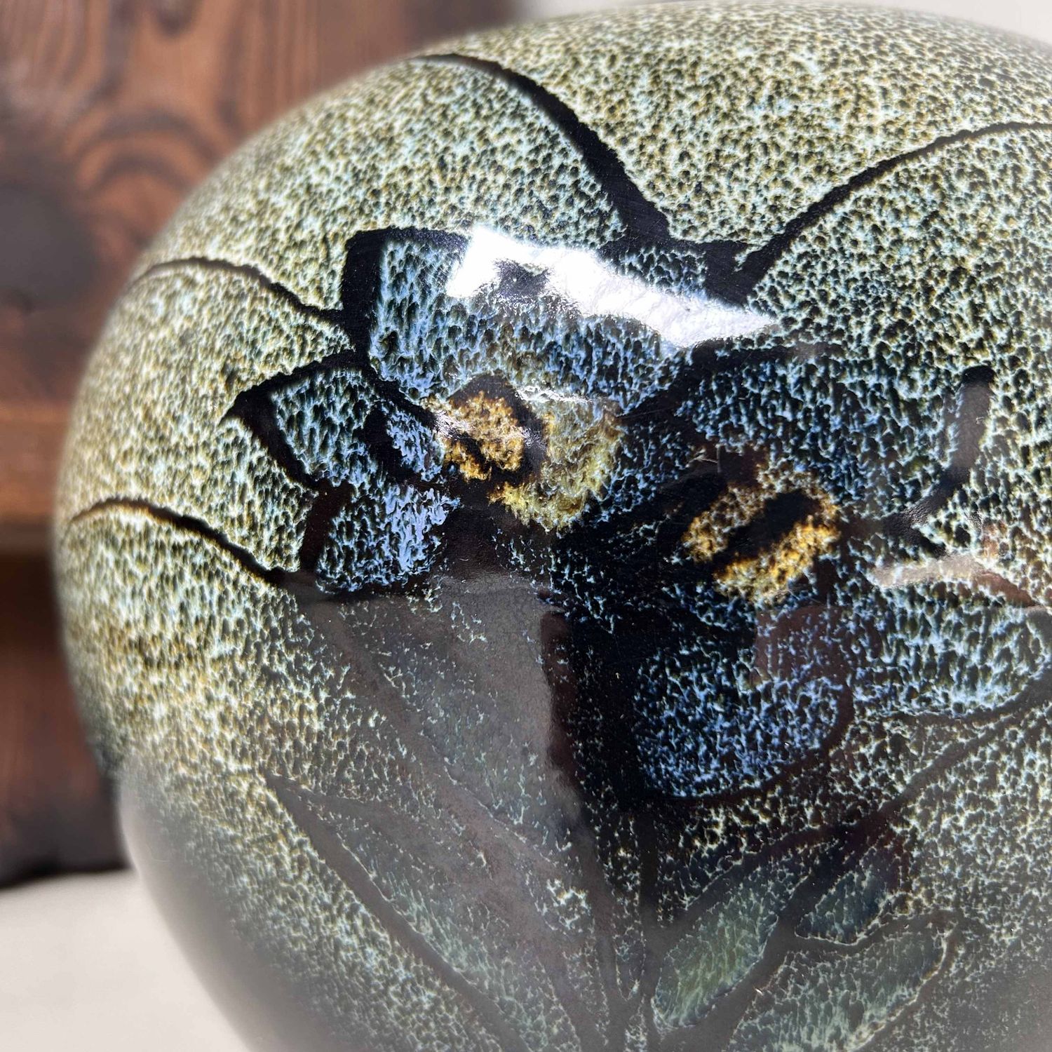 Mid Century Shigaraki Ikebana Bloemenvaas door Kaoru Ohara, Japan.