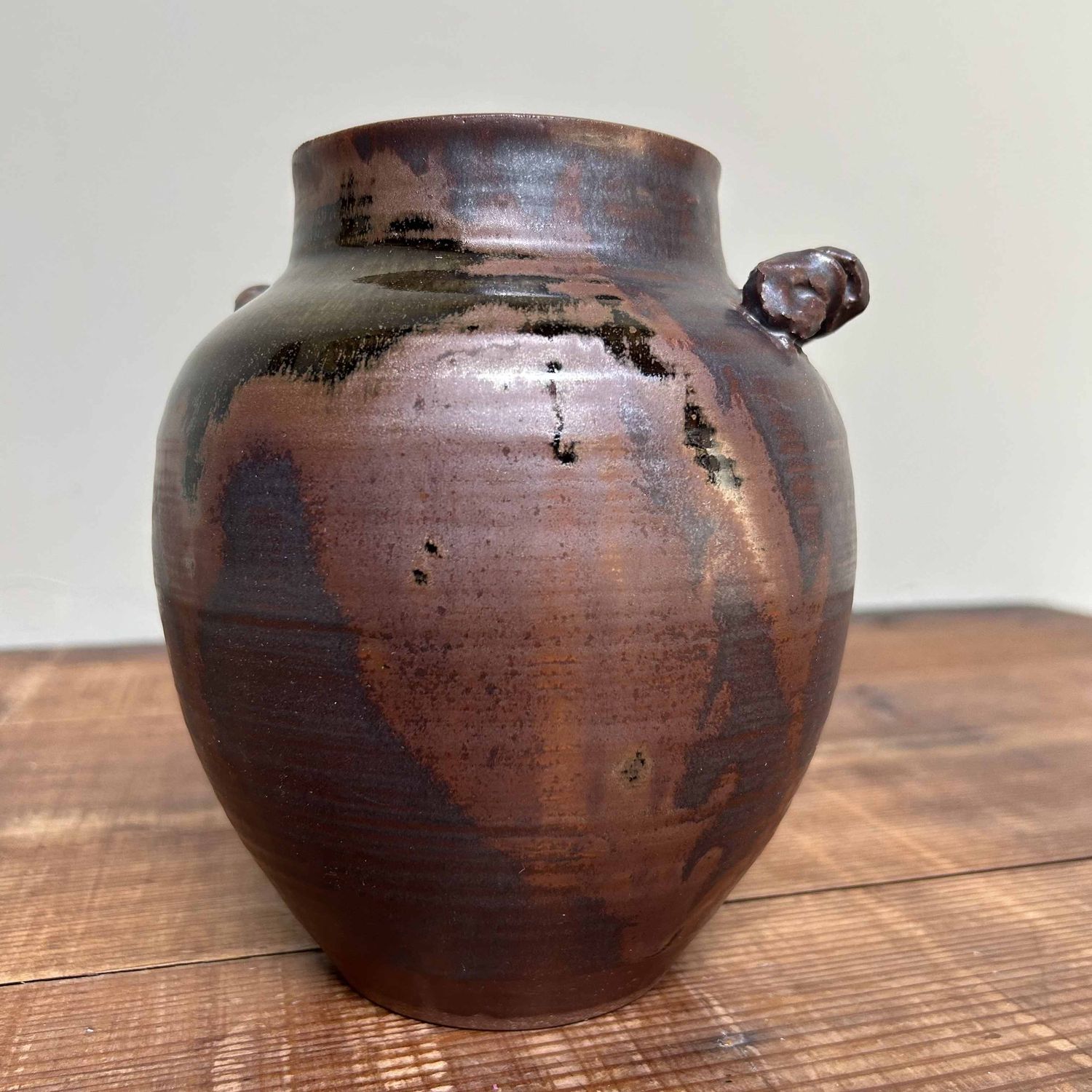 Unieke Ikebana Vaas, Bizen Aardewerk uit Japan.