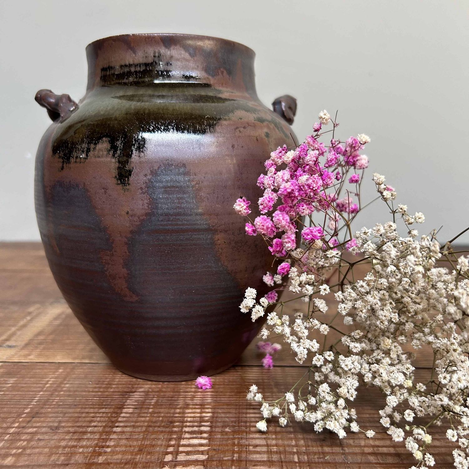 Unieke Ikebana Vaas, Bizen Aardewerk uit Japan.