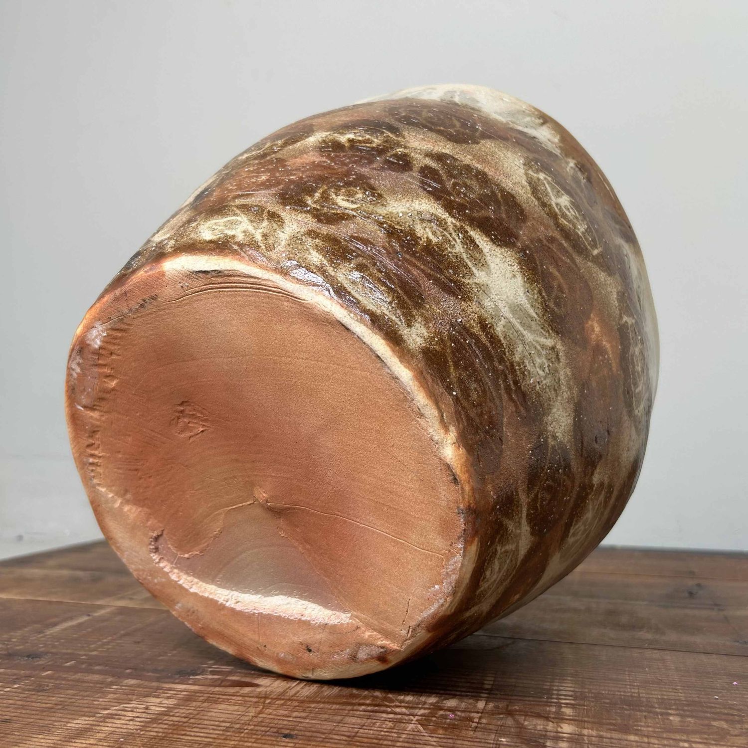 Organic Earthenware Ikebana Plant Stand, Shôwa period.